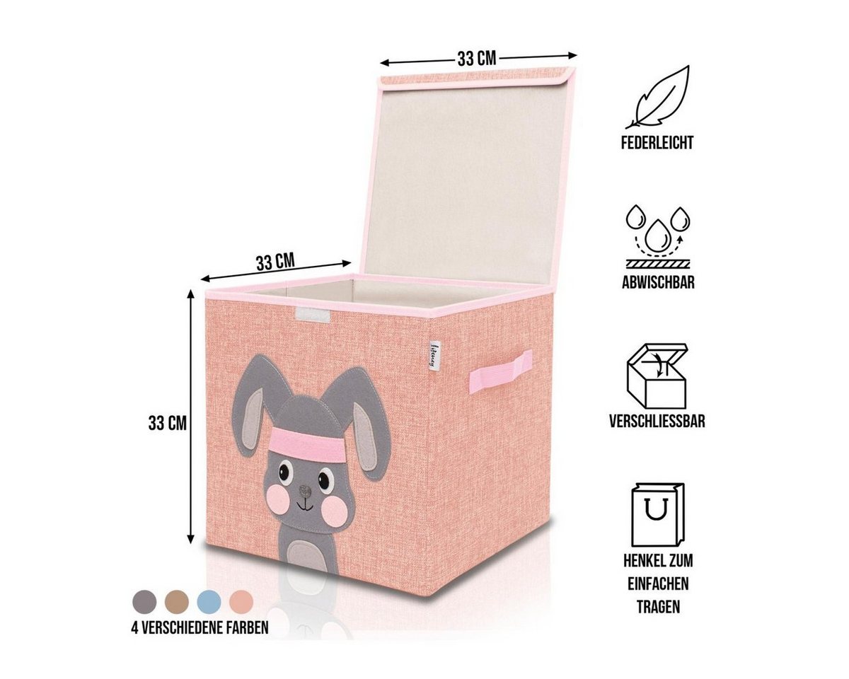 Thumbnail - Lifeney Faltbox Aufbewahrungsbox mit Deckel Hase