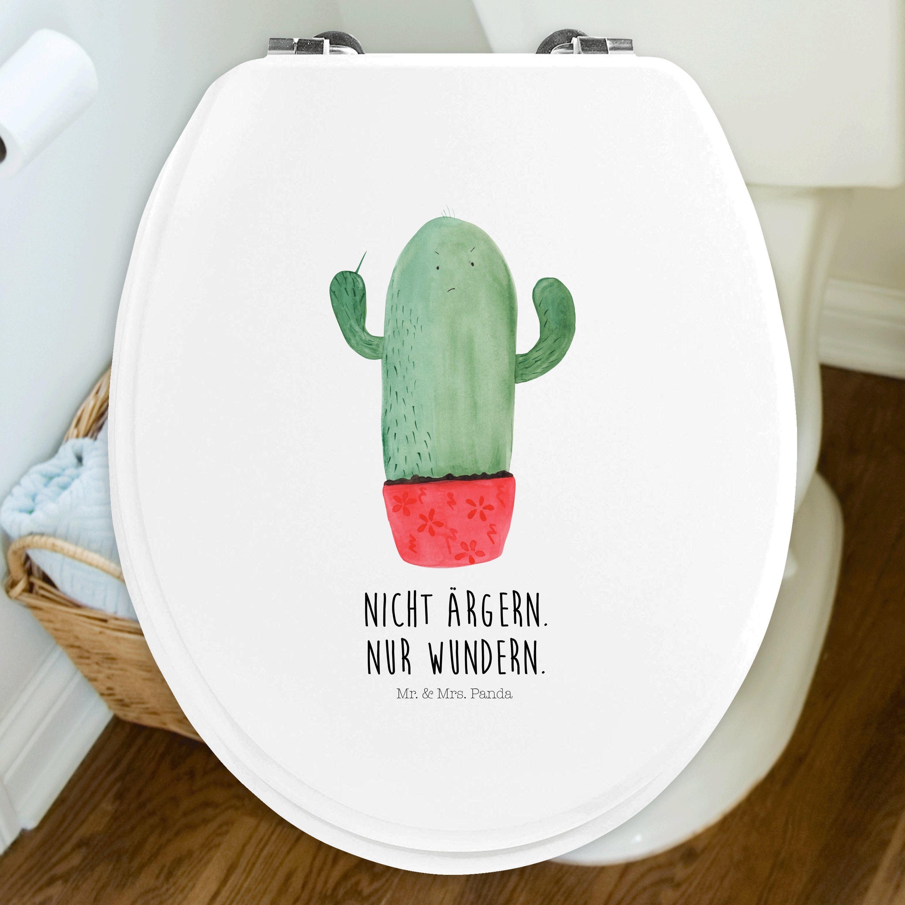 Mr. & Mrs. Panda WC-Sitz »Kaktus wütend - Transparent - Toilettendeckel,  Toilette, WC-Sitz, Klodeckel, Klobrille« (1-St) online kaufen | OTTO