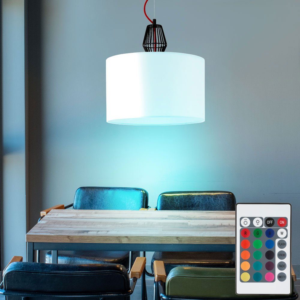 etc-shop LED Pendelleuchte, Leuchtmittel Hänge RGB Warmweiß, im Farbwechsel, Lampe inklusive LED inklusive, Decken Farbwechsel Set Hochwertige
