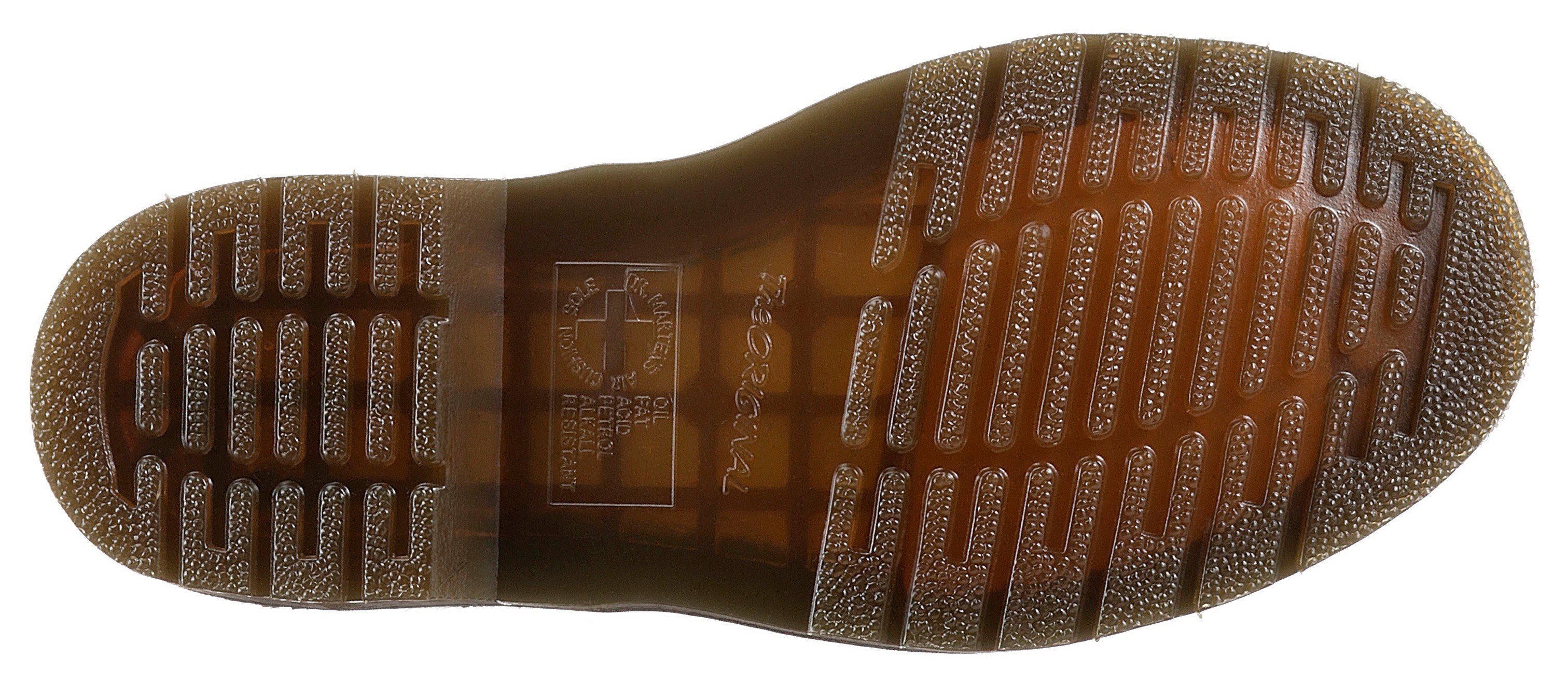 DR. MARTENS 1460 8 Eye Boot Schnürstiefel Festival, Blockabsatz, Schnürboots mit gelber Rahmennaht