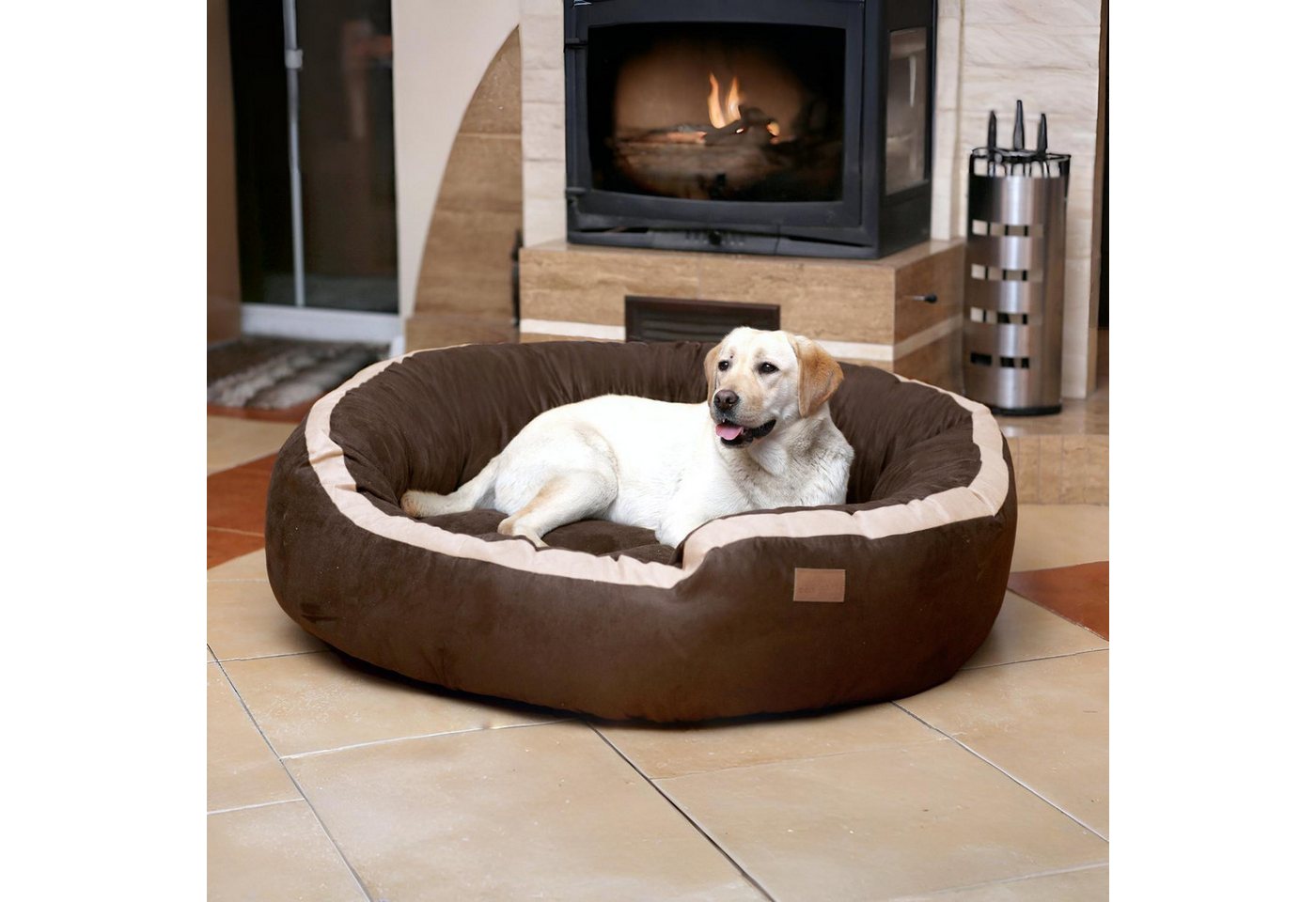 Thumbnail - tierlando® Tierbett LANA Hundebett Hundesofa M L XL Velours MEGA DICK SUPERWEICH