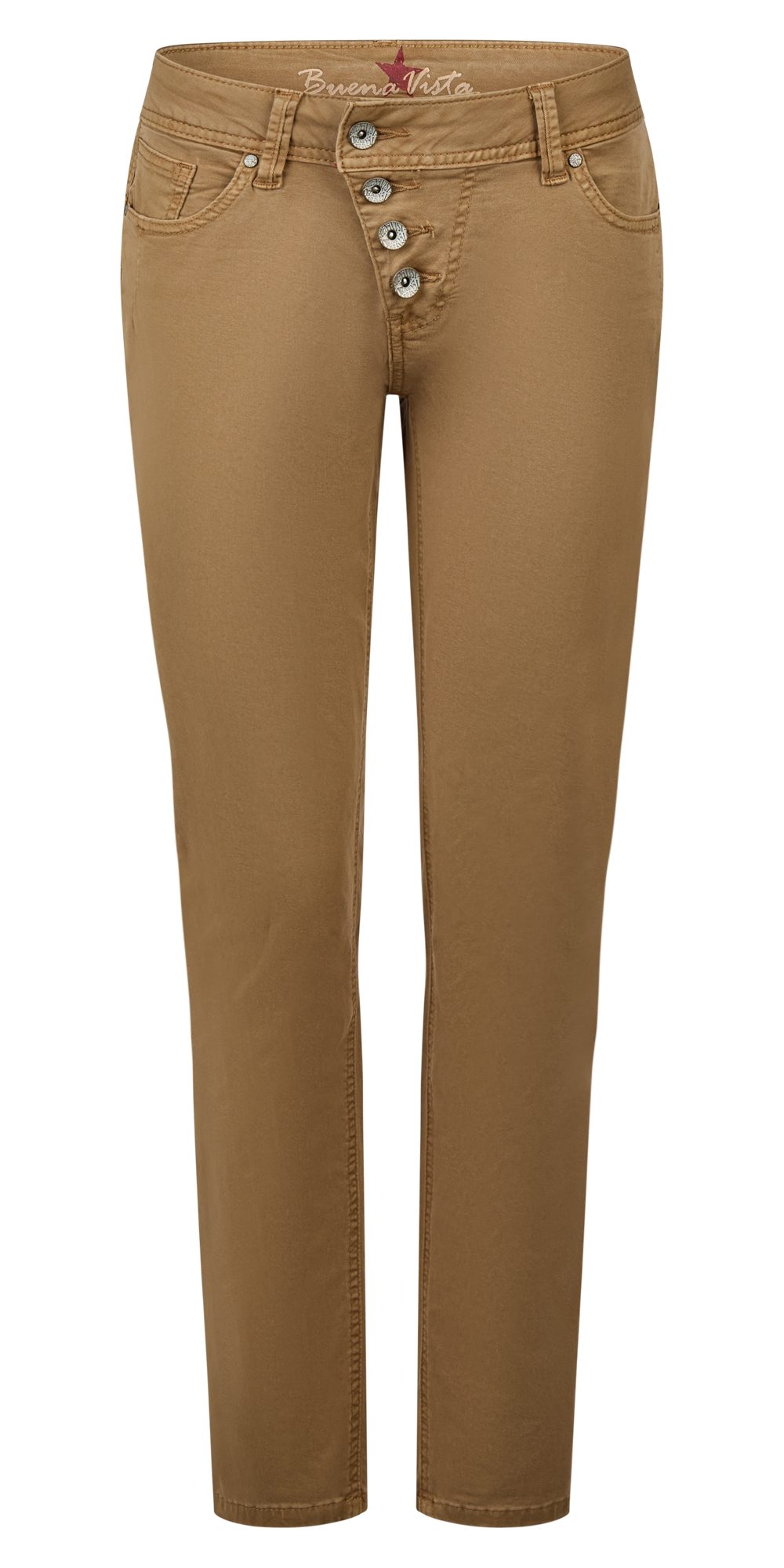 Buena Vista Stoffhose Malibu cropped summer twill - Sommerhose Damen - Slim Fit Hose - braun
