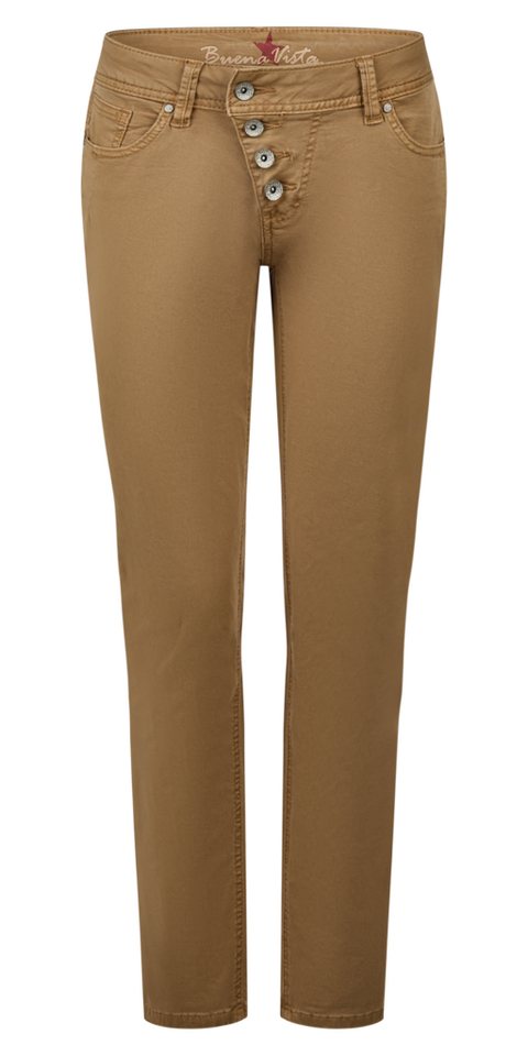 Buena Vista Stoffhose Malibu cropped summer twill - Sommerhose Damen - Slim Fit Hose - braun