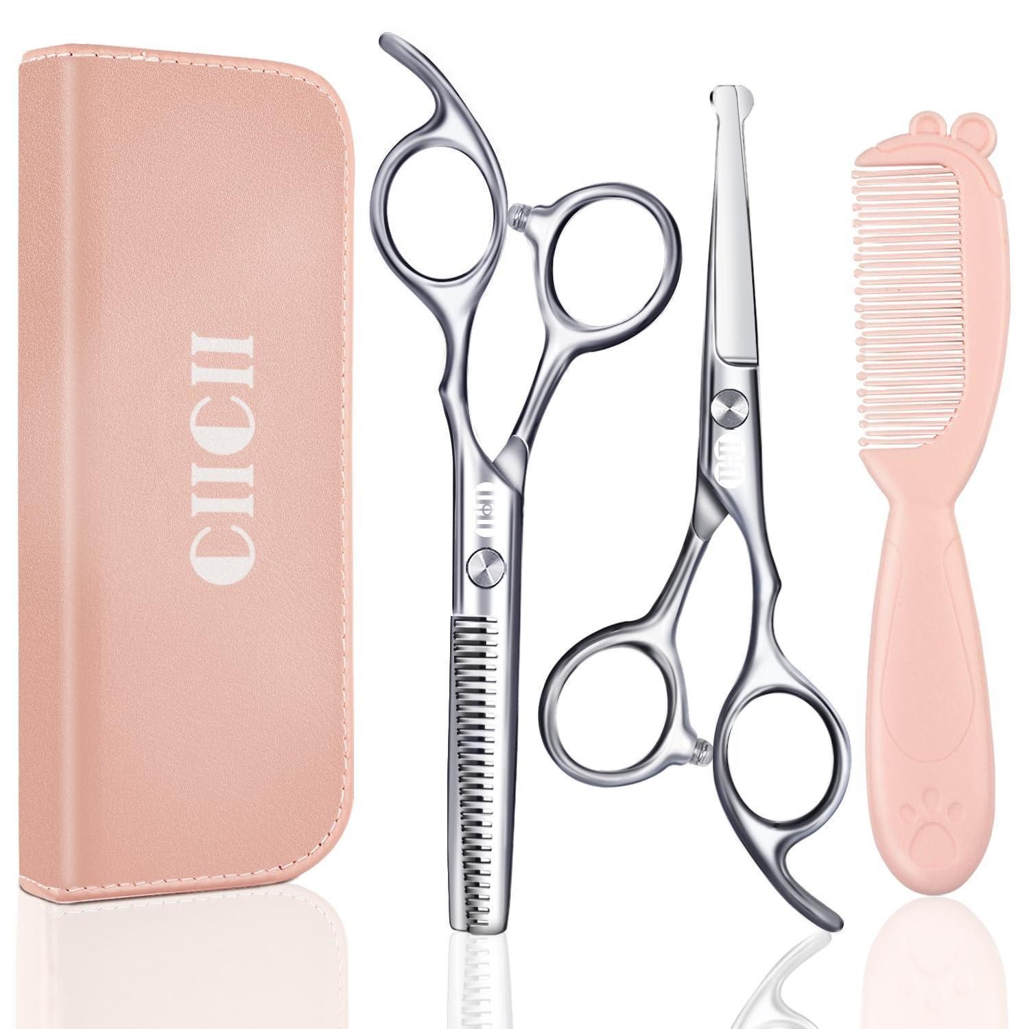 LuxusKollektion Haarschere Baby-Friseurschere Set 8-in-1 Rundspitze