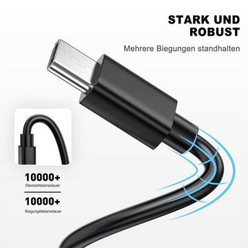 neue dawn 15W USB Ladegerät für Samsung S10 S10+ S9 S9+ A42 A14 A31 A22 A04S USB-Ladegerät (2 * Ladekabels (Typ C + Mirco USB), 1-tlg., 1, Xcover6 Pro M52 M40 Note 10 A03S)