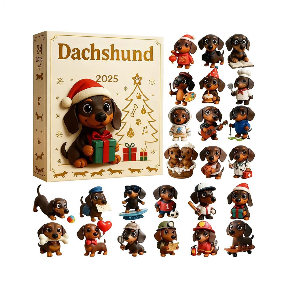 CLTYQ Adventskalender Adventskalender Hunde-Anhänger 2025, 24-tägiger Weihn günstig online kaufen