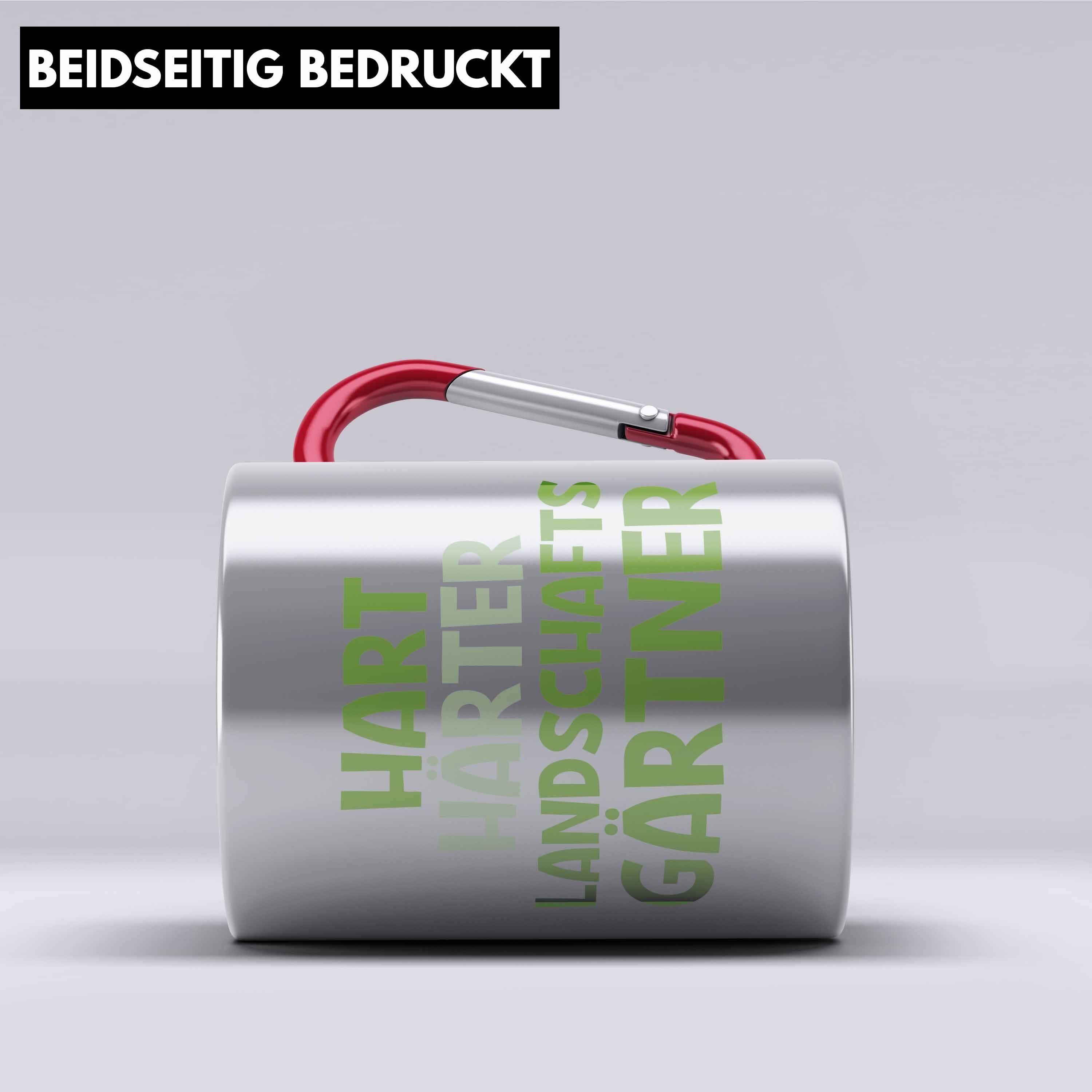 Trendation Thermotasse Hart Härter Landschaftsgärtner Edelstahl Tasse mit Spruch Garten Hobby