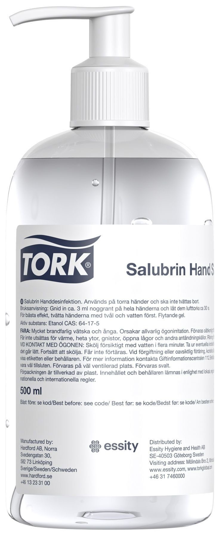 TORK Druckerpapier TORK Salubrin Händedesinfektionsgel 0,5 l