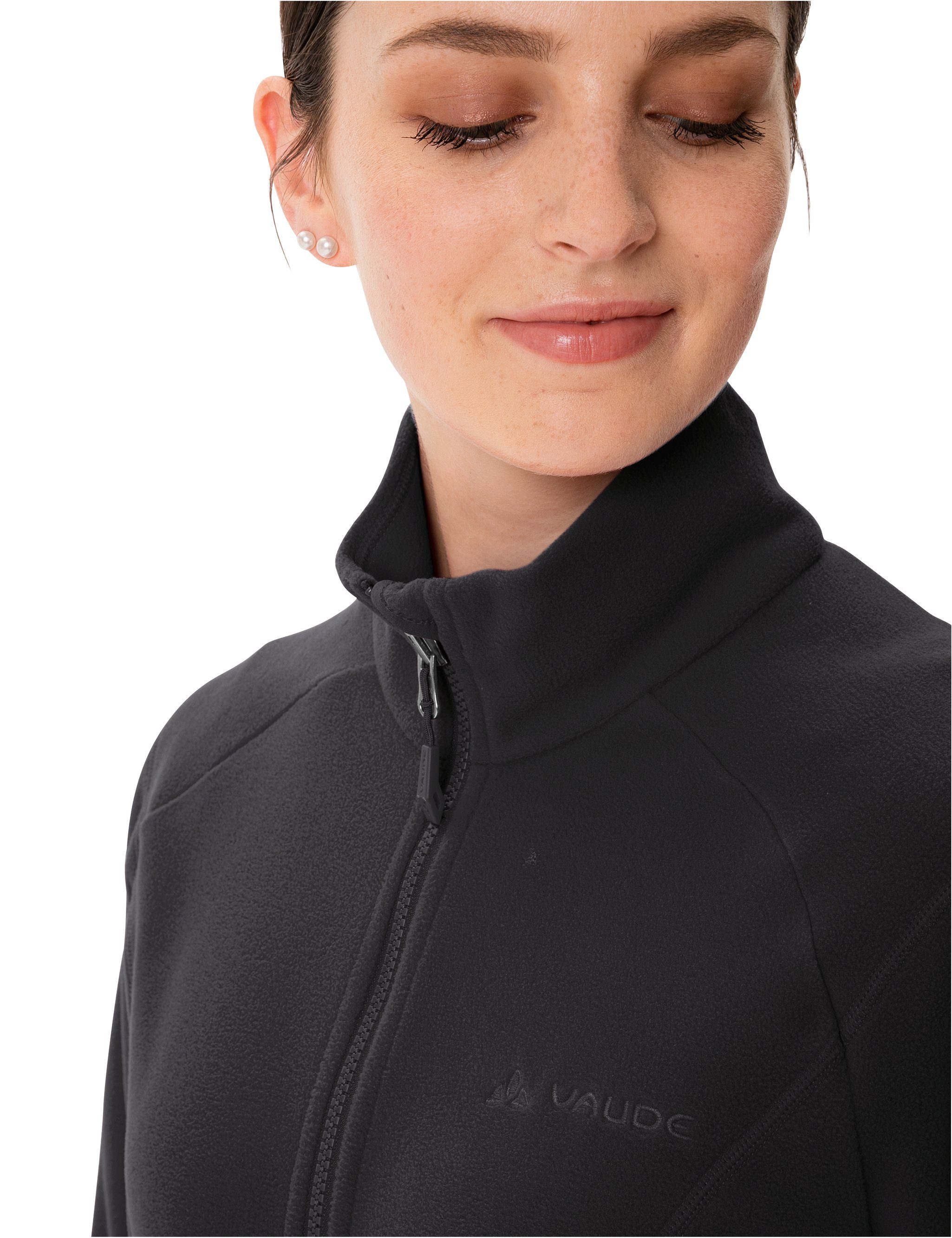 Women's kompensiert Jacket VAUDE Fleece black Outdoorjacke Klimaneutral II Rosemoor (1-St)