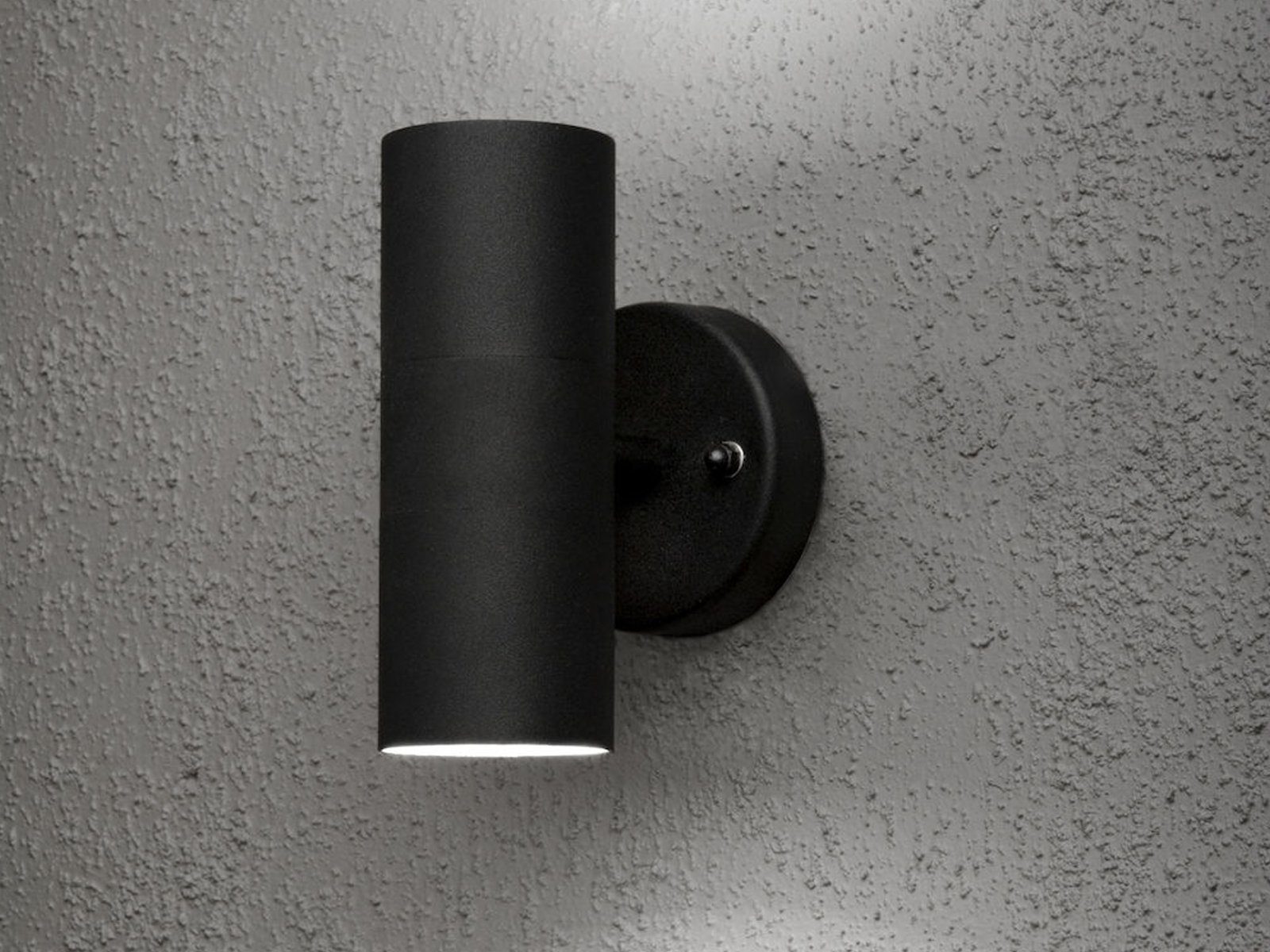 KONSTSMIDE LED Außen-Wandleuchte, LED wechselbar, warmweiß, Up Down Fassadenbeleuchtung, Haus-wand beleuchten, Schwarz H: 17cm