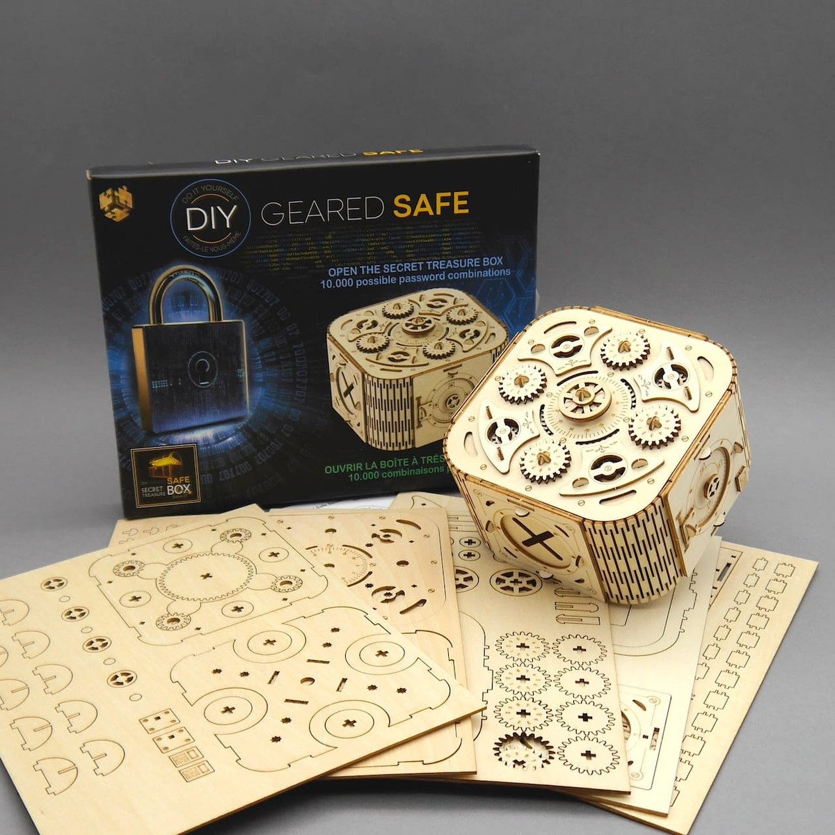 Bartl Spiel GEARED SAFE - toller DIY-Tresor, Geschenkverpackung, Denkspiel