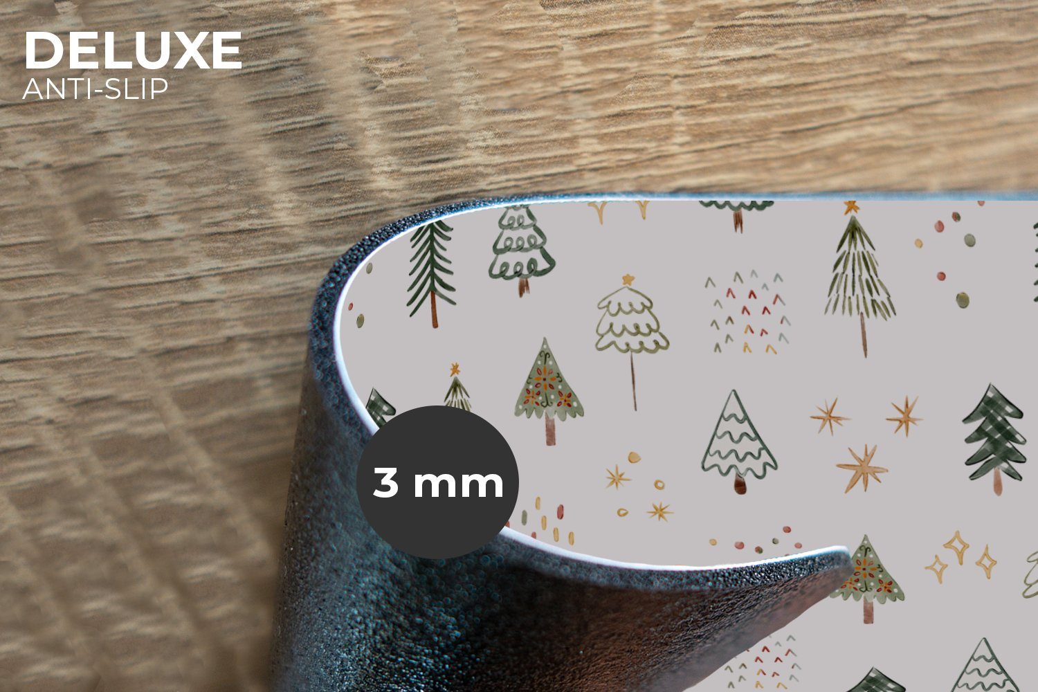 MuchoWow Platzset Weihnachtsbaum - Sterne - Weiß - Weihnachten - Party, (6- günstig online kaufen