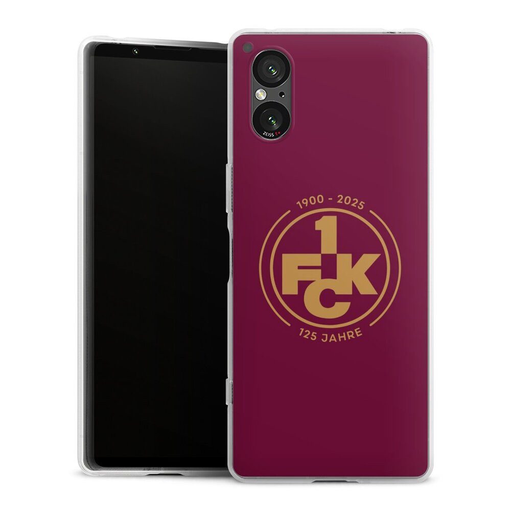 DeinDesign Handyhülle 1. FC Kaiserslautern 1. FCK 125 Jahre 1. FCK 125. Jubiläum, Sony Xperia 5 V Silikon Hülle Bumper Case Handy Schutzhülle