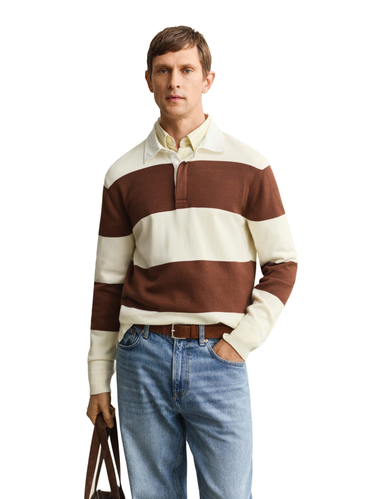 Gant Troyer bunt,Casual,Baumwolle,Gestreift,Polokragen,Lang,Regular Fit