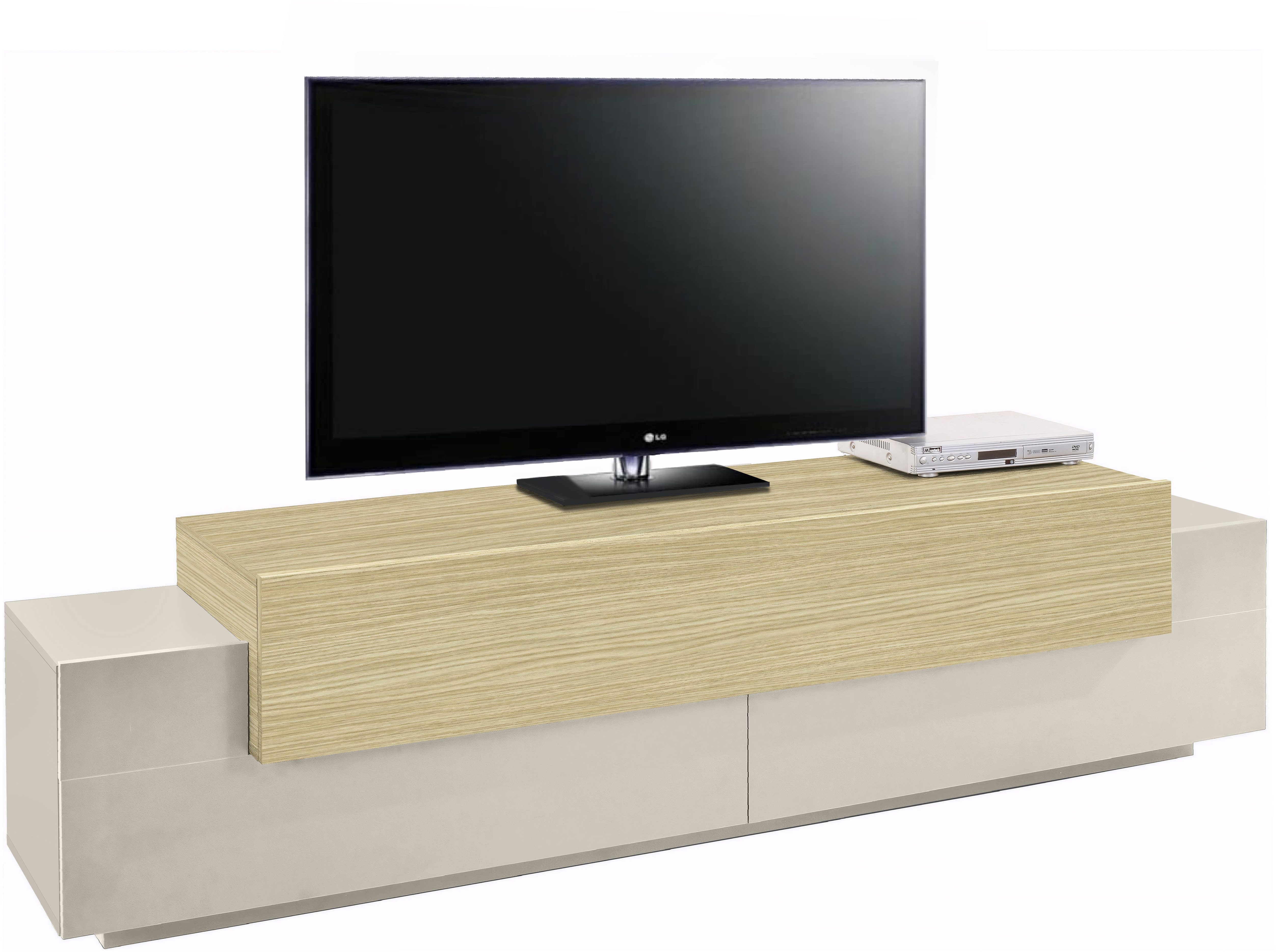 Home affaire Lowboard Coro,Lowboard,TV-Kommode,TV-Möbel,TV-Bank, mit 3 Klappen davon 2 mit Push-to-Open Funktion Breite 200 cm