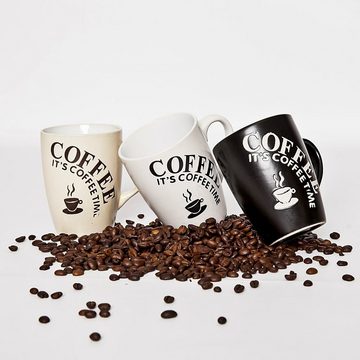astor24 Tasse Kaffeebecher Kaffeetasse Kaffeetassen Kaffeepott, Keramik, 6-teilig