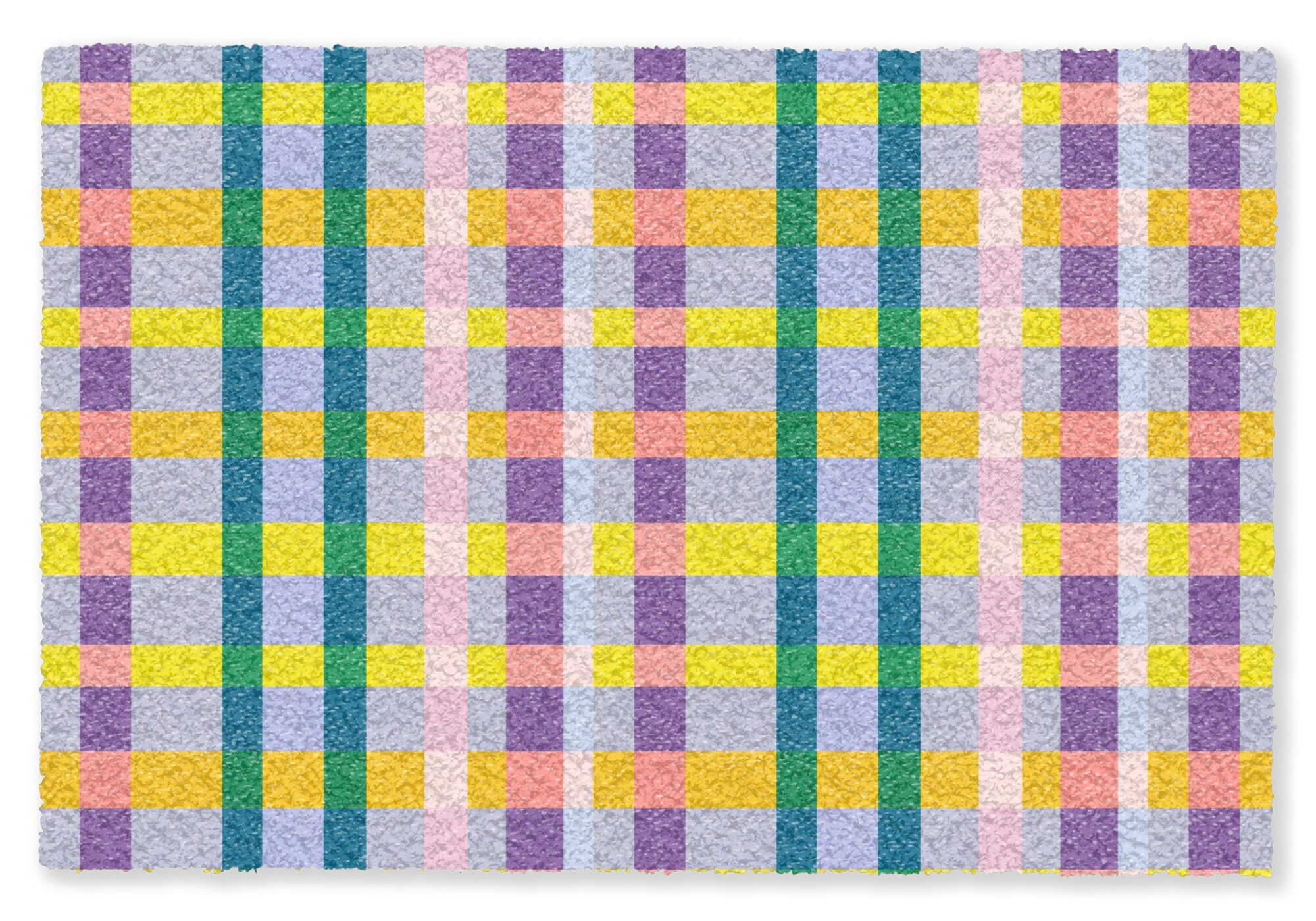 MuchoWow Fußmatte Kariert - Muster - Farbenfroh, Rechteckig, innen Schmutzmatte, Tür, Teppichmatte, Sauberlaufmatte 90x60 cm