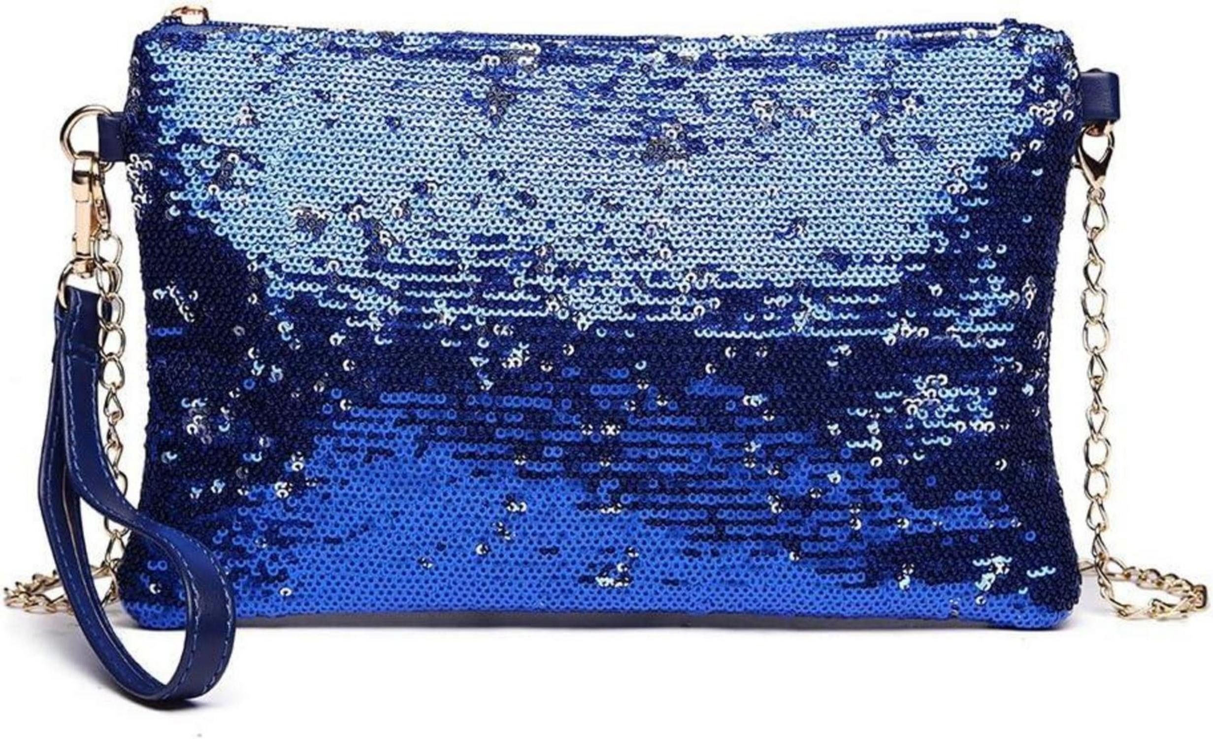 Clutch Damen Mini Pailletten Clutch Umhängetasche Schultertasche Magnetic