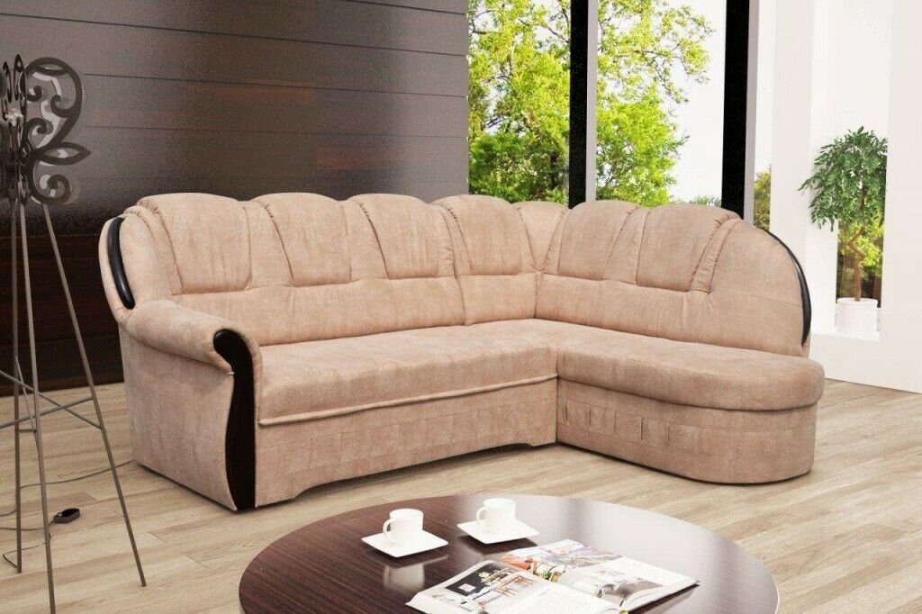 JVmoebel Ecksofa Weißes Ecksofa luxus klassische Couch Sofa Neu Polstermöbel, Made in Europe Rosa