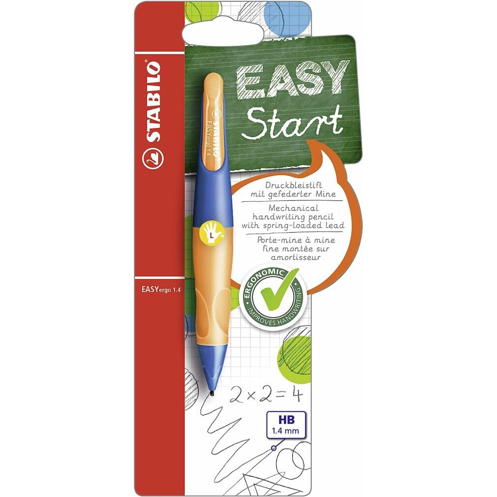 Bleistift Druckbleistift EasyErgo 1,4mm L ultramarinblau- neonorange Linkshänder