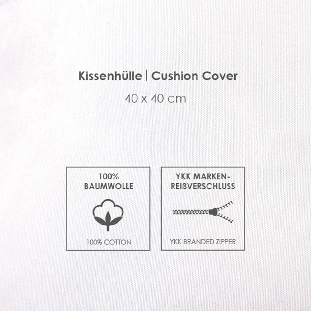 SOCCX Kissenhülle Coastal Stripes, (1 Stück), gewebtes Label