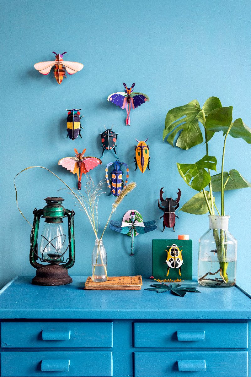 studio ROOF Wanddekoobjekt 3D Click Käfer (1 St), Zum Zusammenstecken