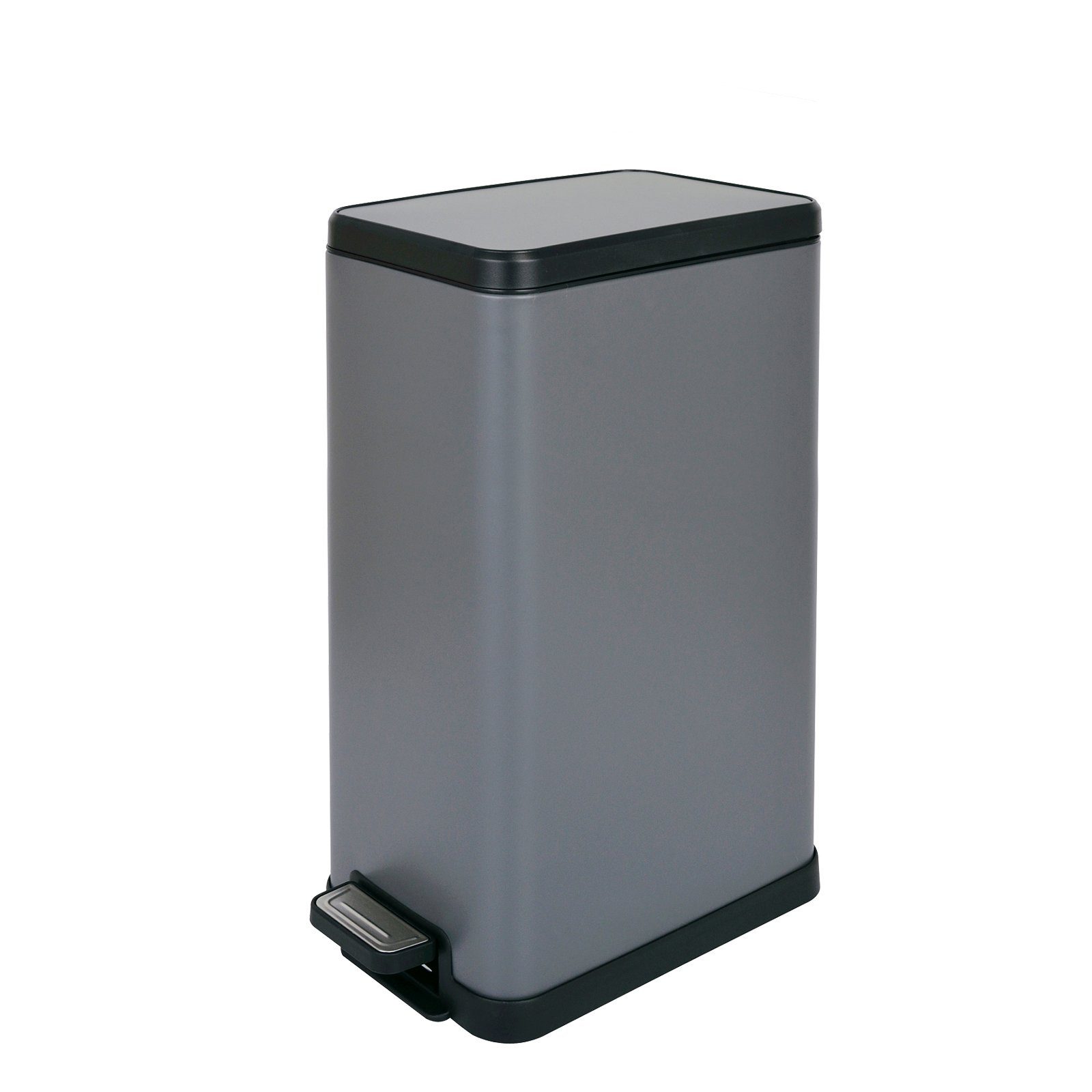 SVITA Mülleimer STM18, Treteimer, 18L, Inneneimer, Pulverbeschichteter Stahl, Grau