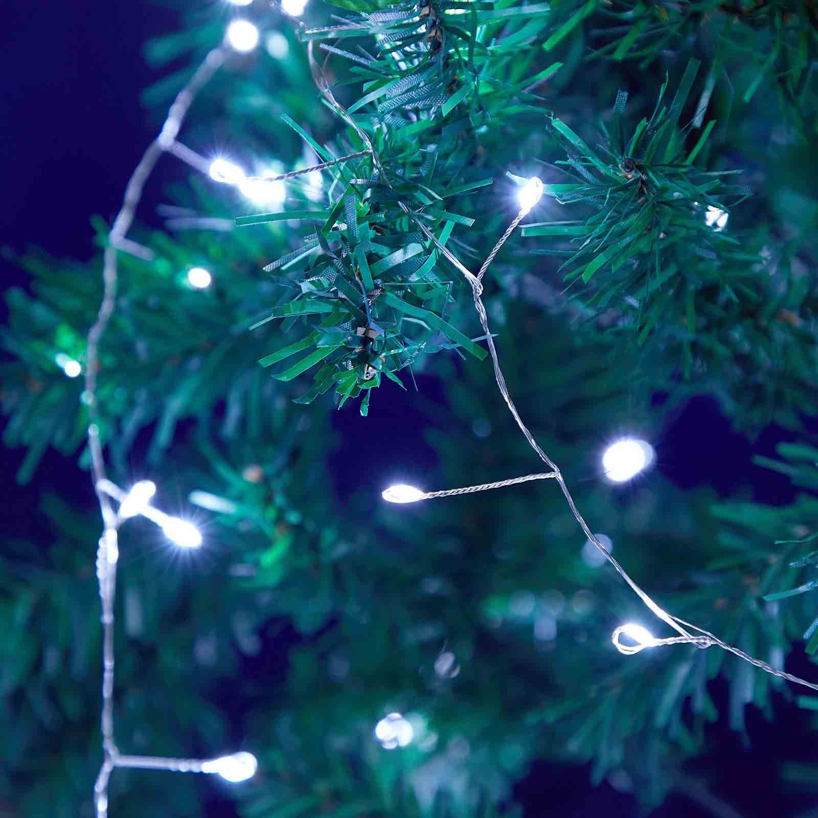 Timer, Weihnachten Rosnek Fernbedienung, Deko wasserdicht, Party, USB, Fest 3M/6M, LED-Lichterkette für Hochzeit Weiß Garten dimmbar,