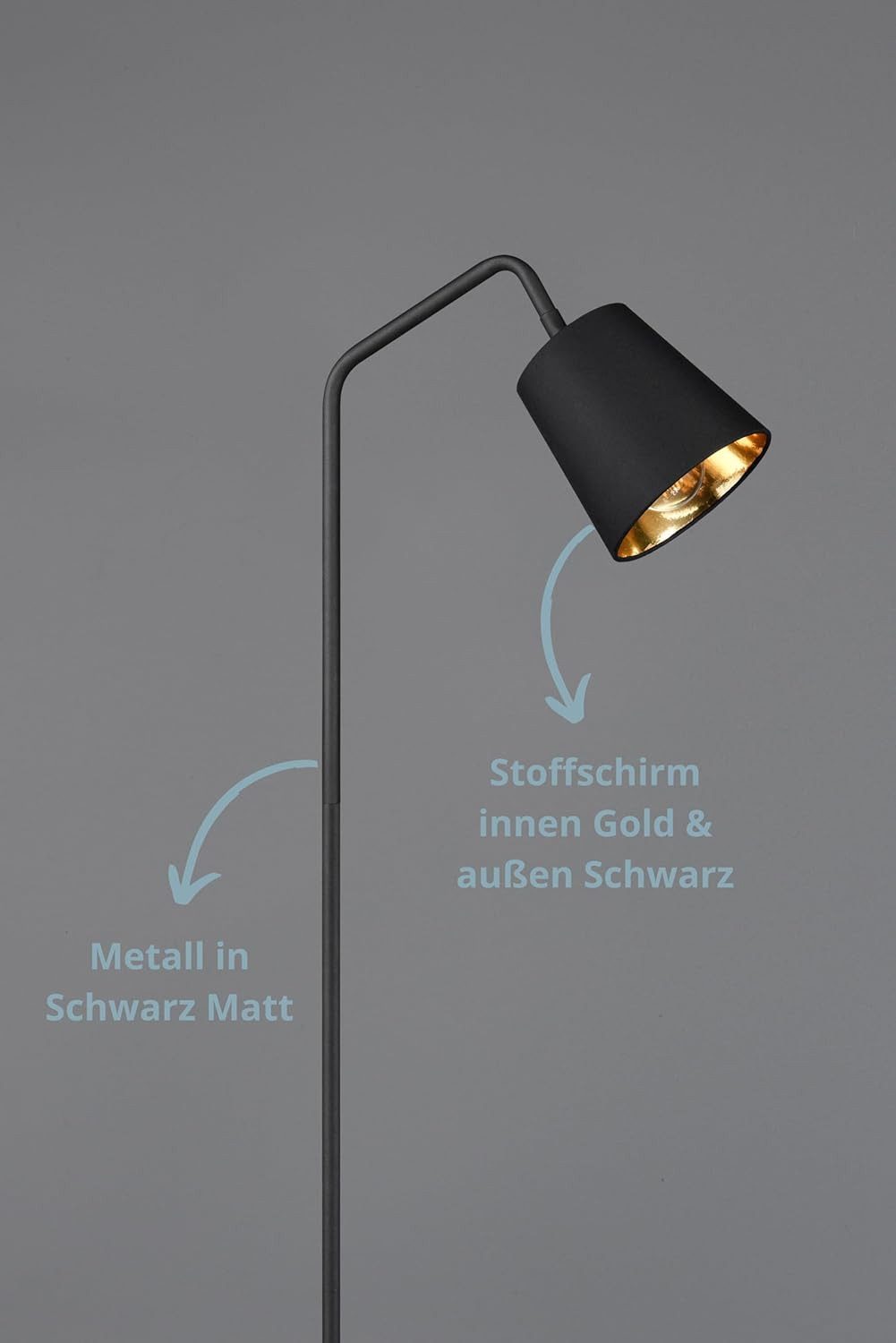 lightling Stehlampe Bärbel, ohne Leuchtmittel, Fußschalter, schwenkbar günstig online kaufen