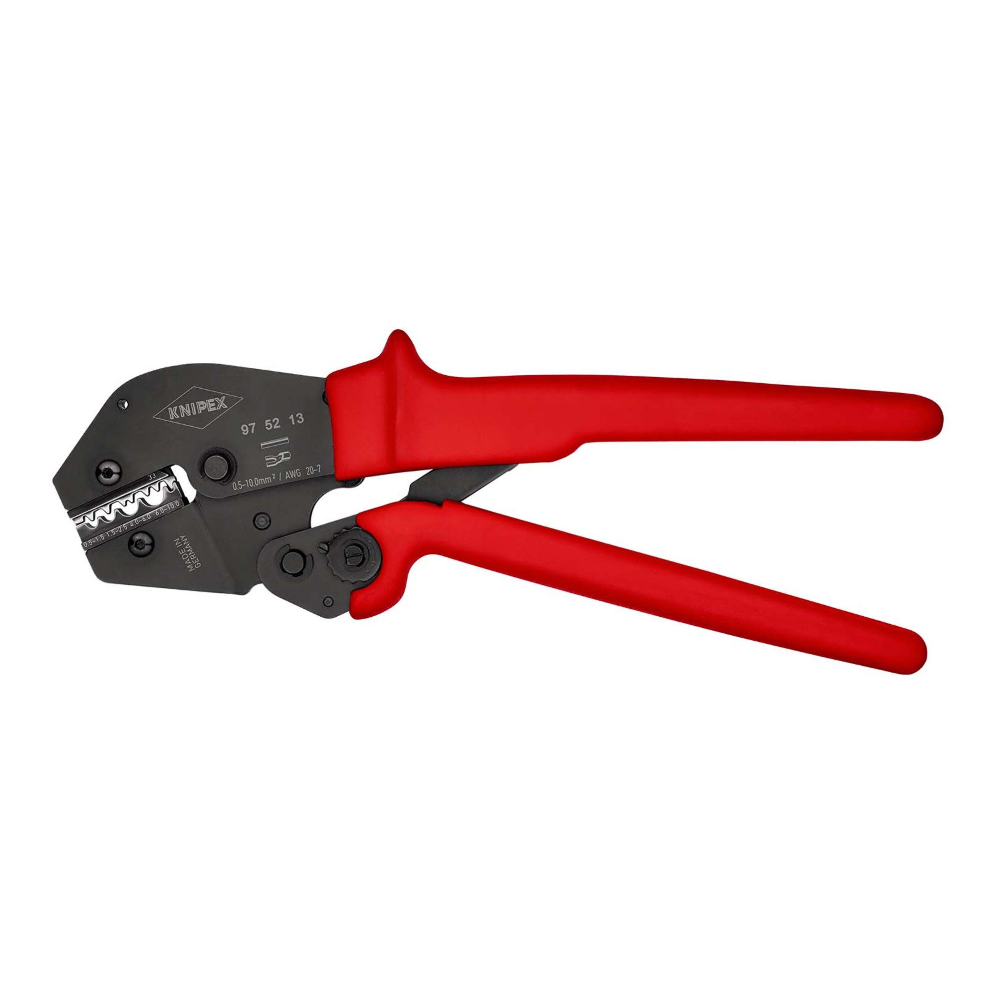Crimpzange KNIPEX 97 52 13 Crimpzange auch für Zweihandbedienung mit rutschhemmen