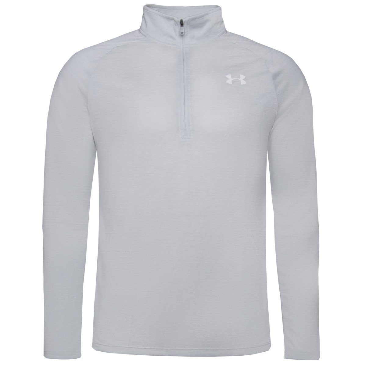 Under Armour® Langarmshirt Heatgear Tech 2.0 1/2 Zip Herren hellgrau