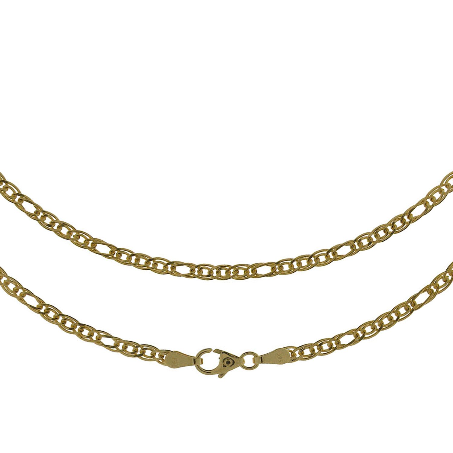 Goldkette JB Edle Goldkette Panzerkette 585 - 14 Kt Gold 3,0 mm 45 cm