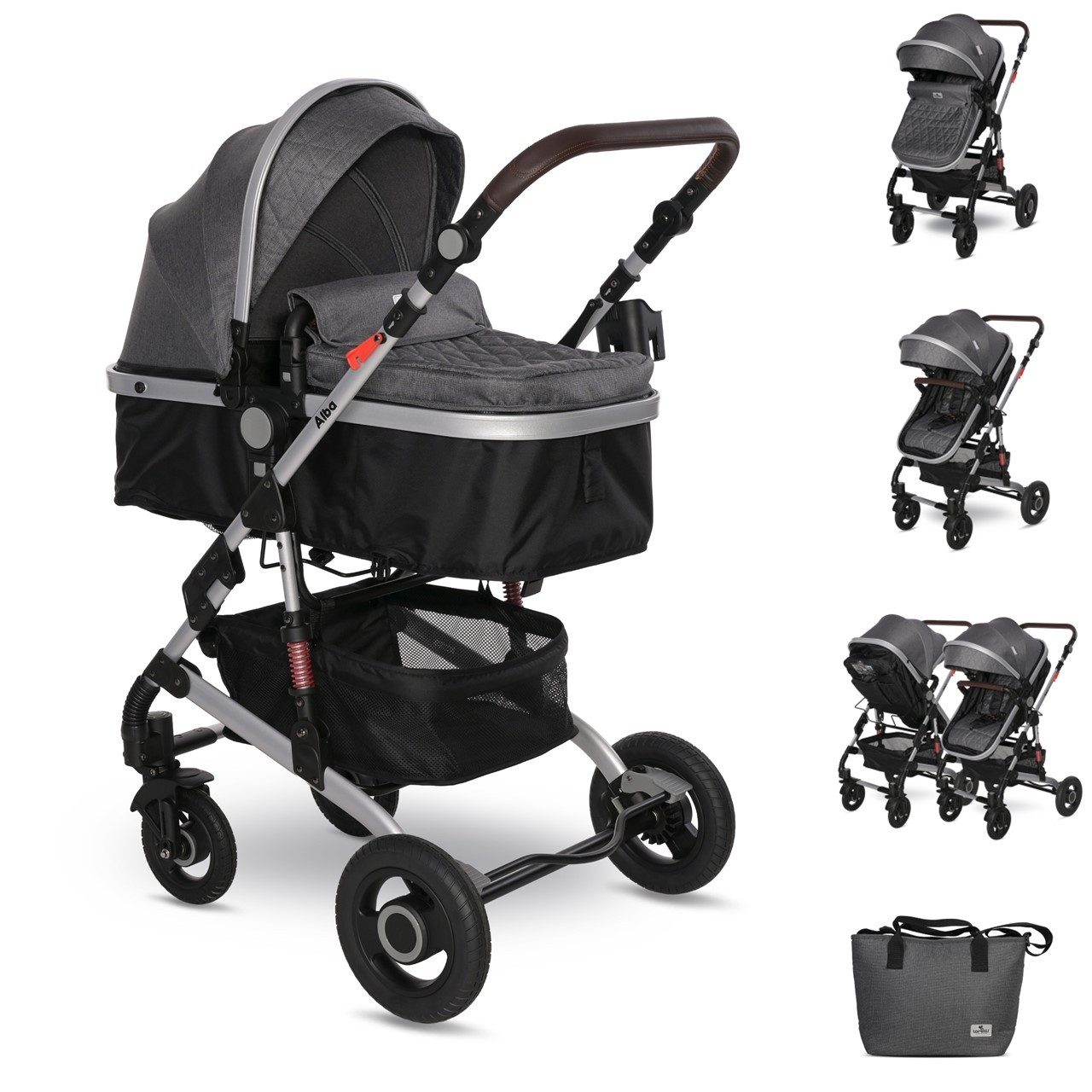 Kombi-Kinderwagen Kombikinderwagen 2 in 1 Alba