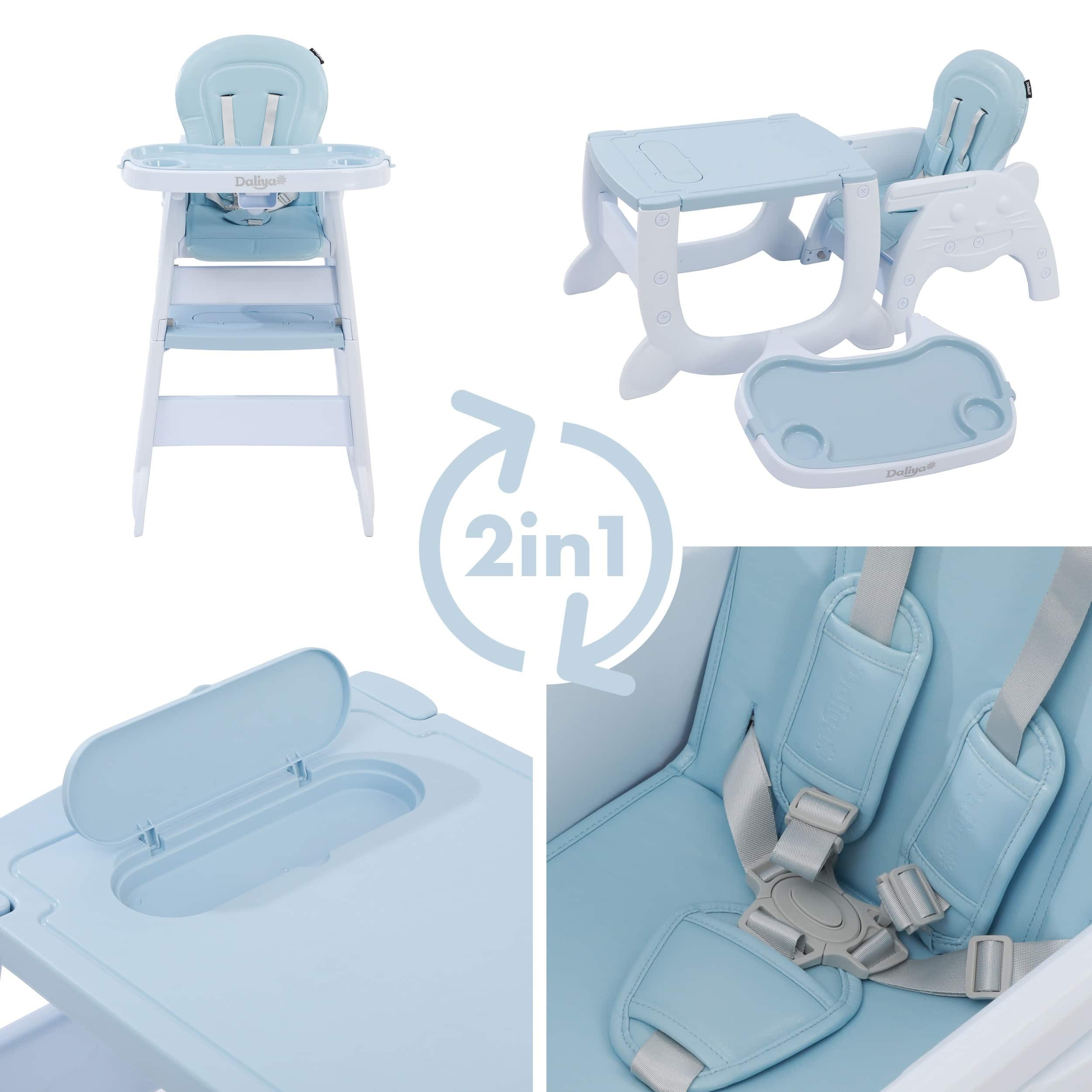 Daliya® Kombihochstuhl MULTIHOK 4in1 Baby- & Kinderhochstuhl, Spieltisch mit Kinderstuhl (Set, 3 St), Kinderhochstuhl wandelbar zu Spieltisch oder Lerntisch mit – Bild 2 von 5