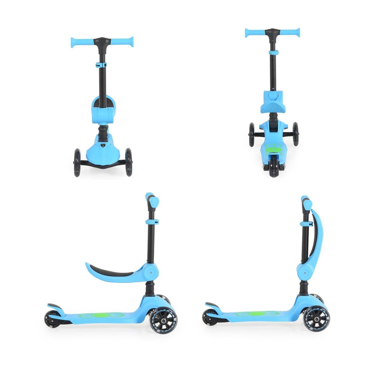 Moni Dreirad Lamborghini 2 in 1, Laufrad-Funktion, 3 PU-Räder, ABEC-7, klappbar, ab 18 Monate
