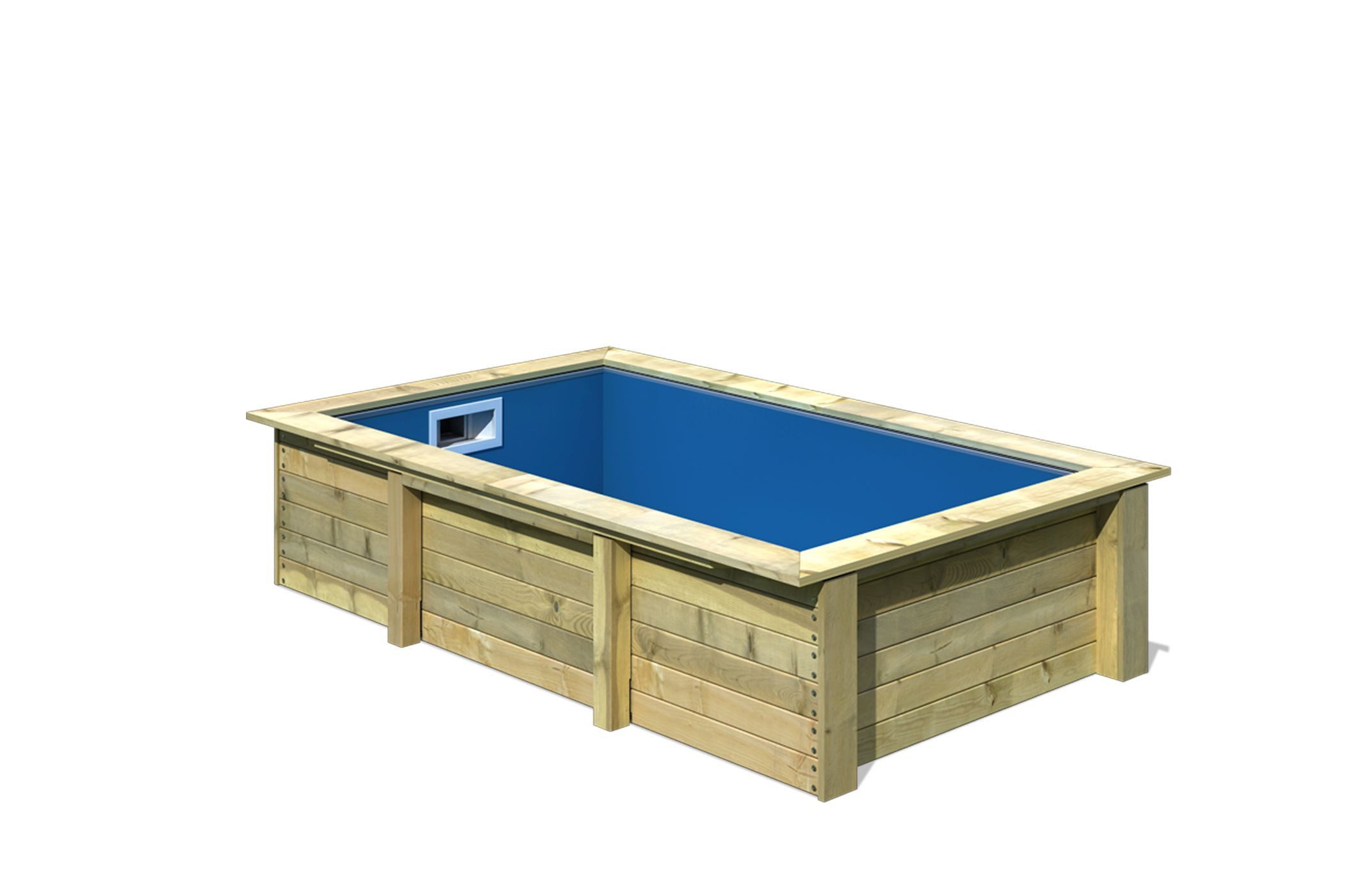 Karibu Rechteckpool Massivholzpool kdi Schwimmbecken Gartenpool, günstig online kaufen
