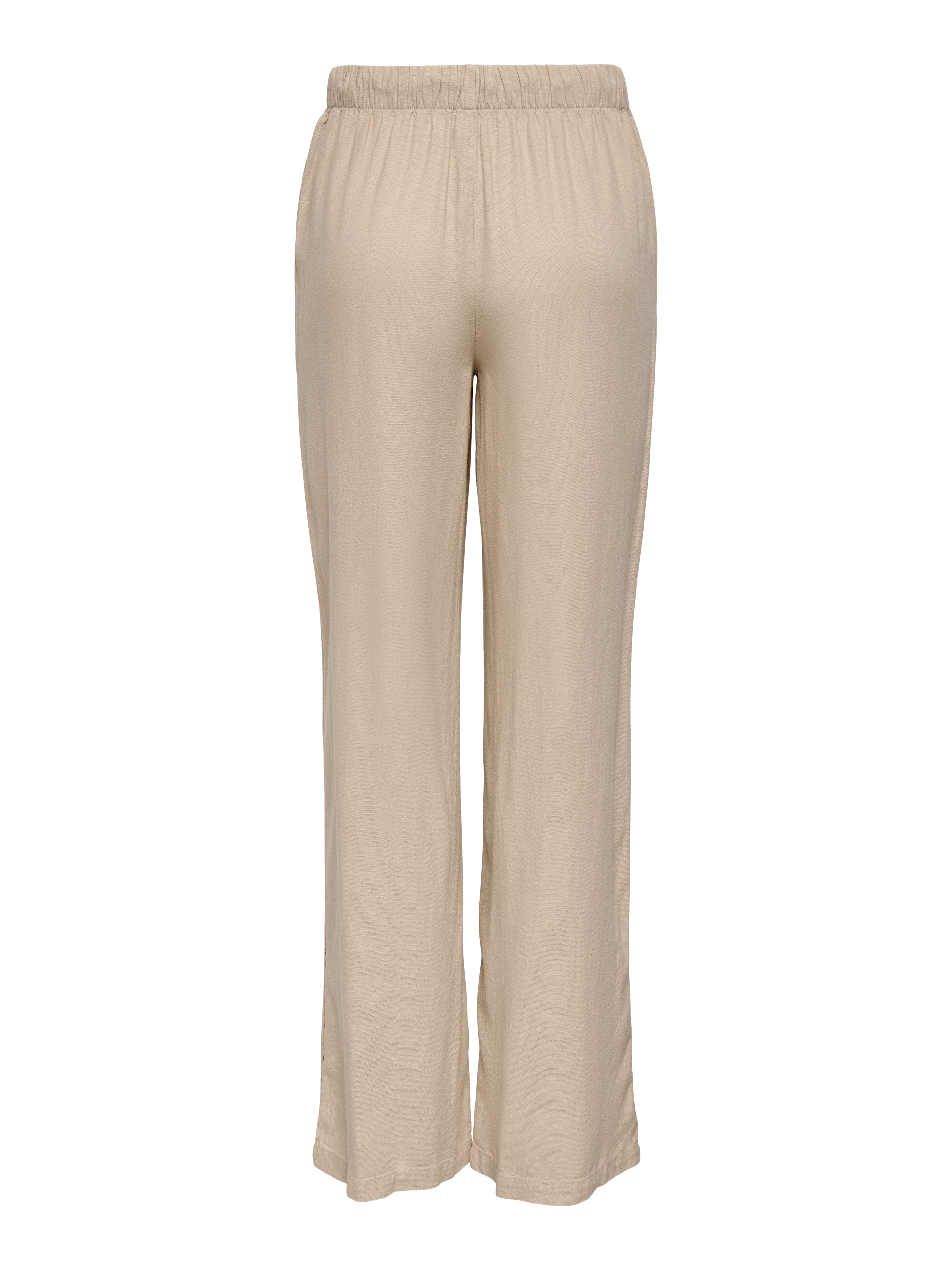 ONLY Schlupfhose ONLGOA MW LINEN BL PULL-UP PANT CC PNT mit Leinen