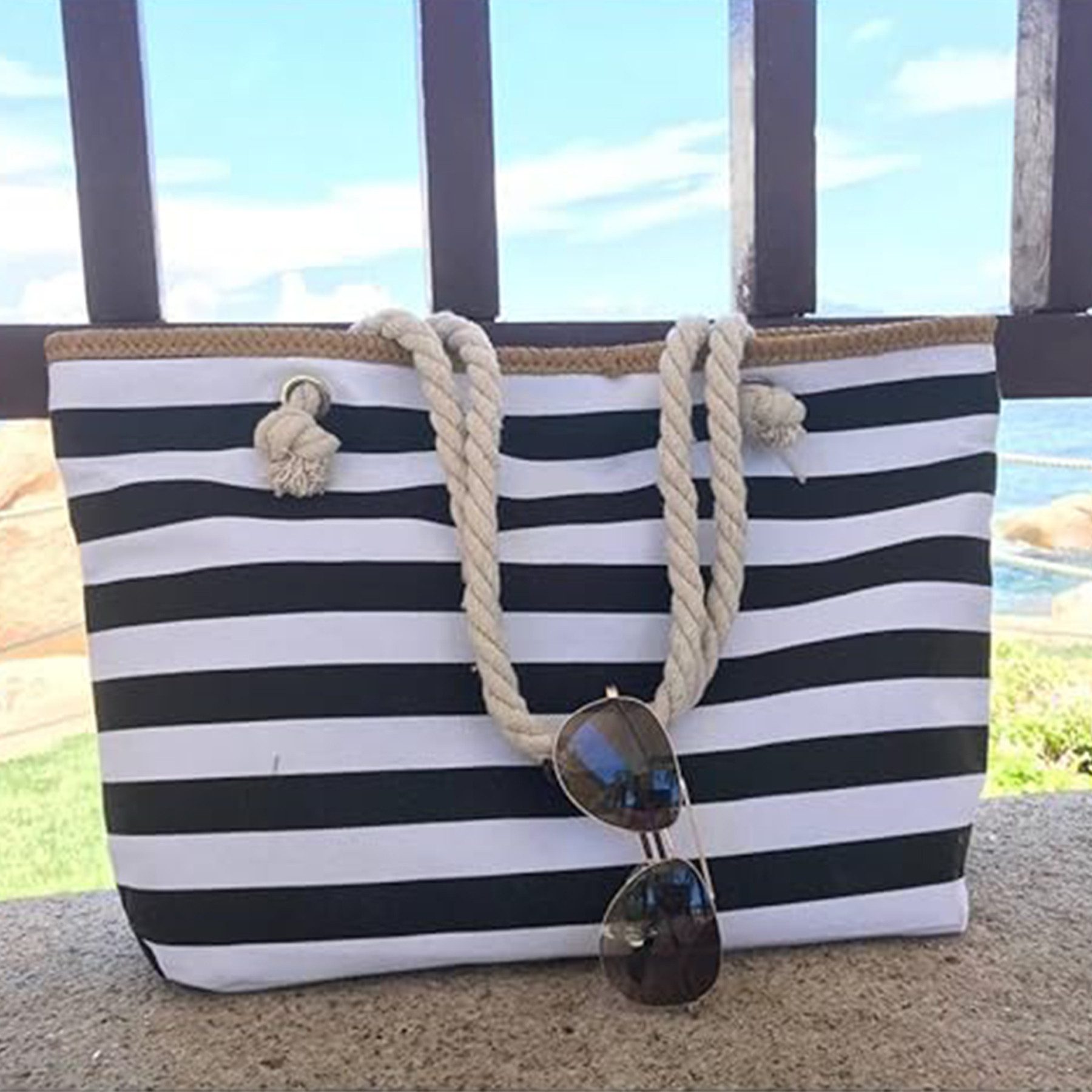 Mutig Strandtasche Große Strandtasche mit Reißverschluss XXL Familie Beach günstig online kaufen