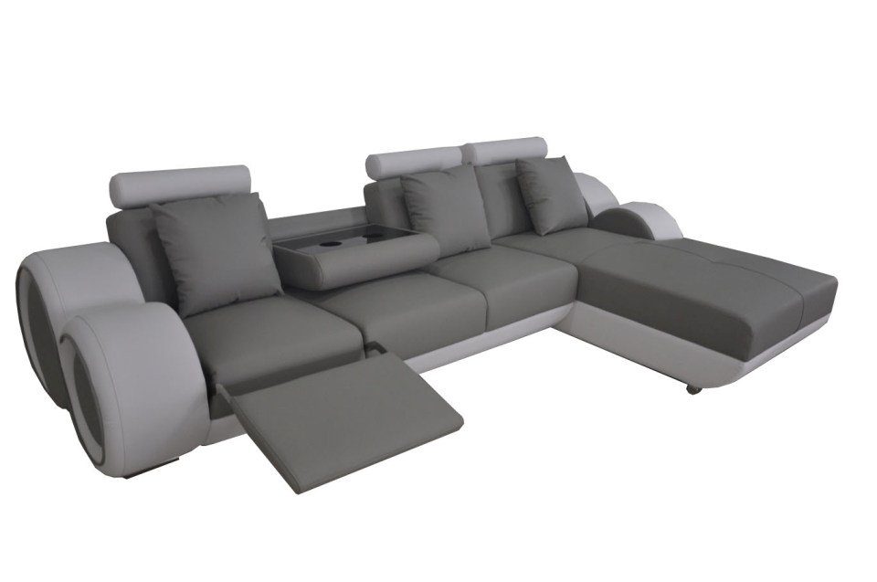JVmoebel Ecksofa Graues Luxus L-Form Sofa Wohnlandschaft Polstermöbel L-Form Neu, Made in Europe