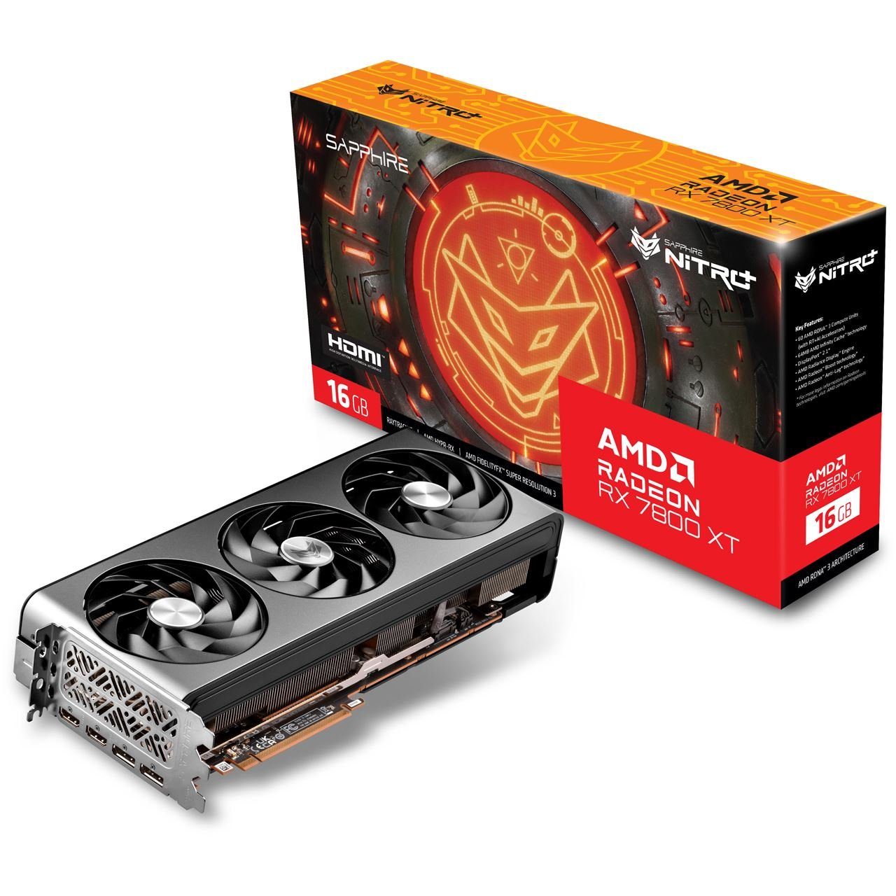 Radeon RX 7800 XT Nitro+ 4K RGB Gaming Grafikkarte