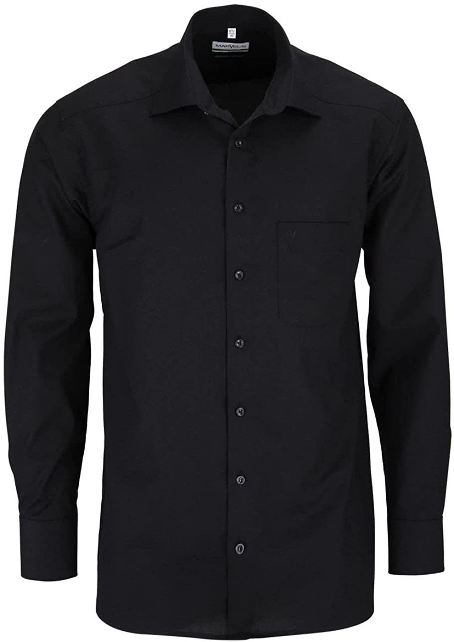 MARVELIS Businesshemd COMFORT FIT - Businesshemd keine Rückenfalte
