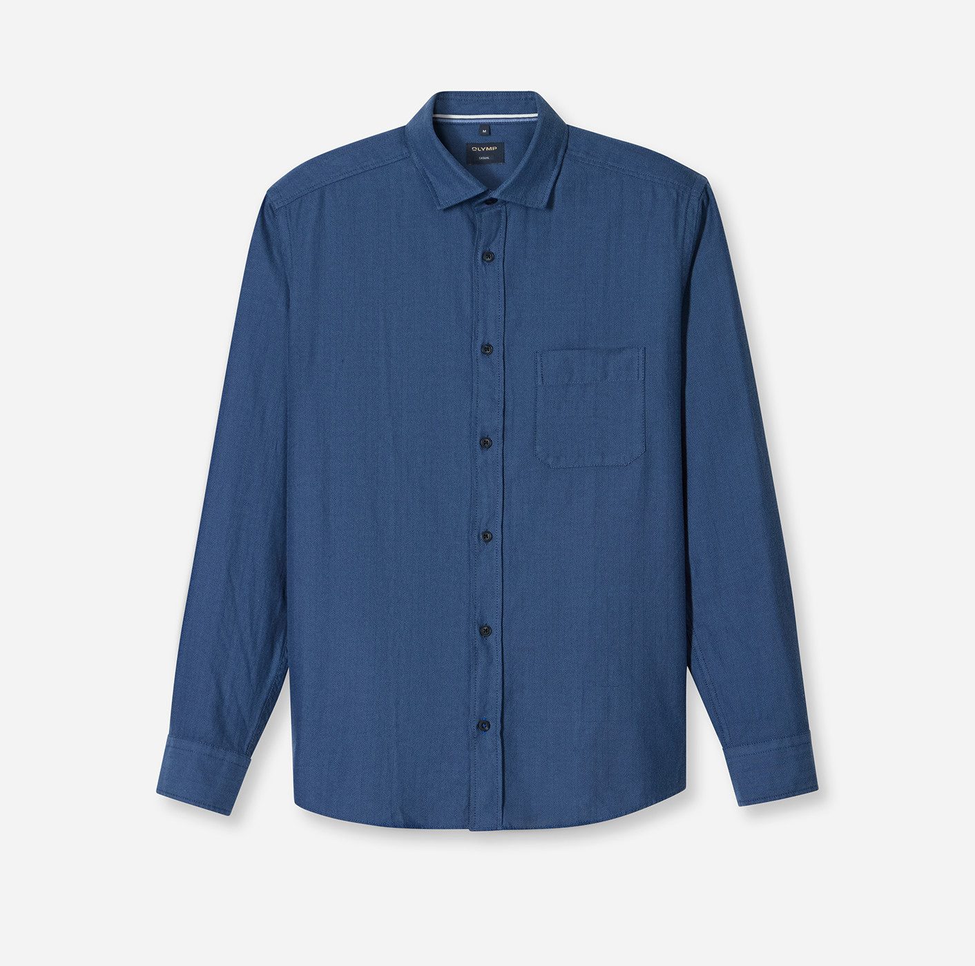 OLYMP Flanellhemd casual, modern fit, Kentkragen, unifarben günstig online kaufen