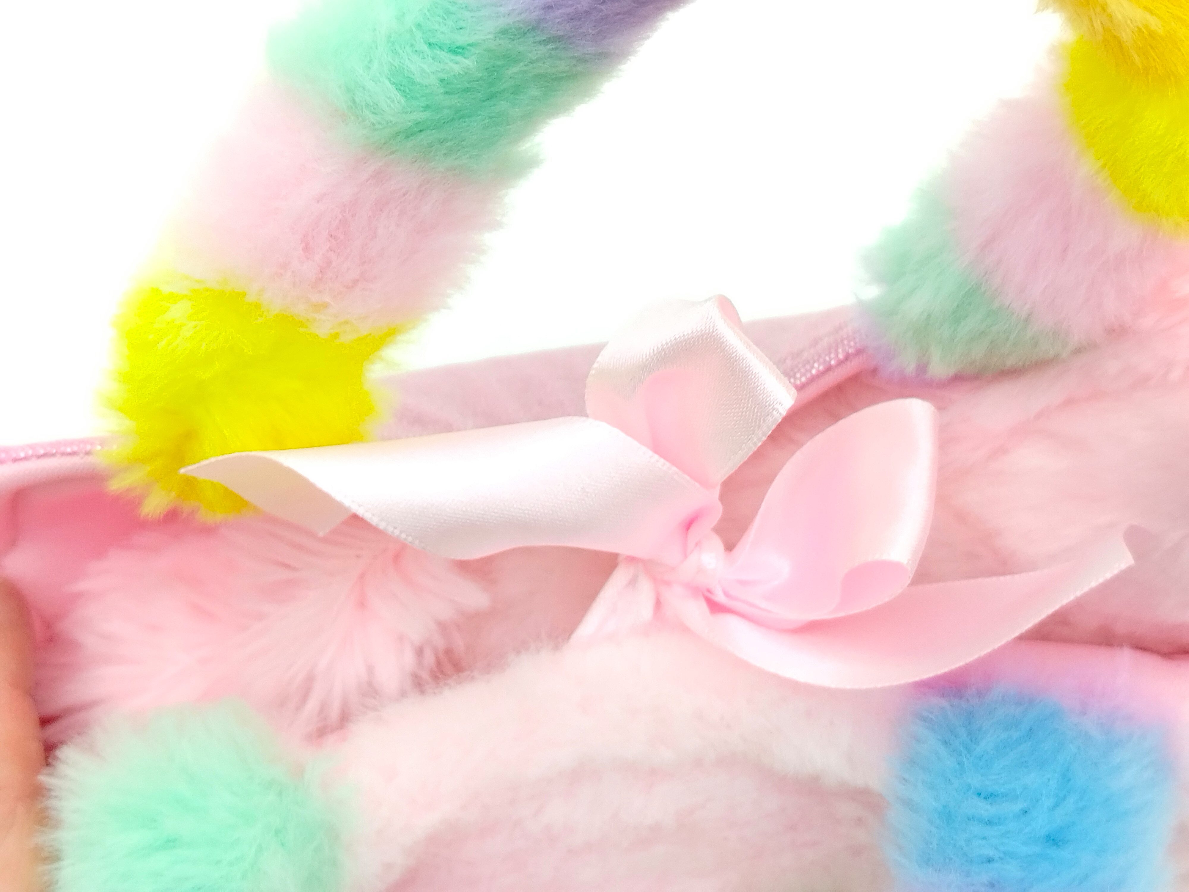 bb Klostermann Kindergartentasche Rosa/bunte Plüschtasche „Magic“ mit rosa Plüsch-Einhorn