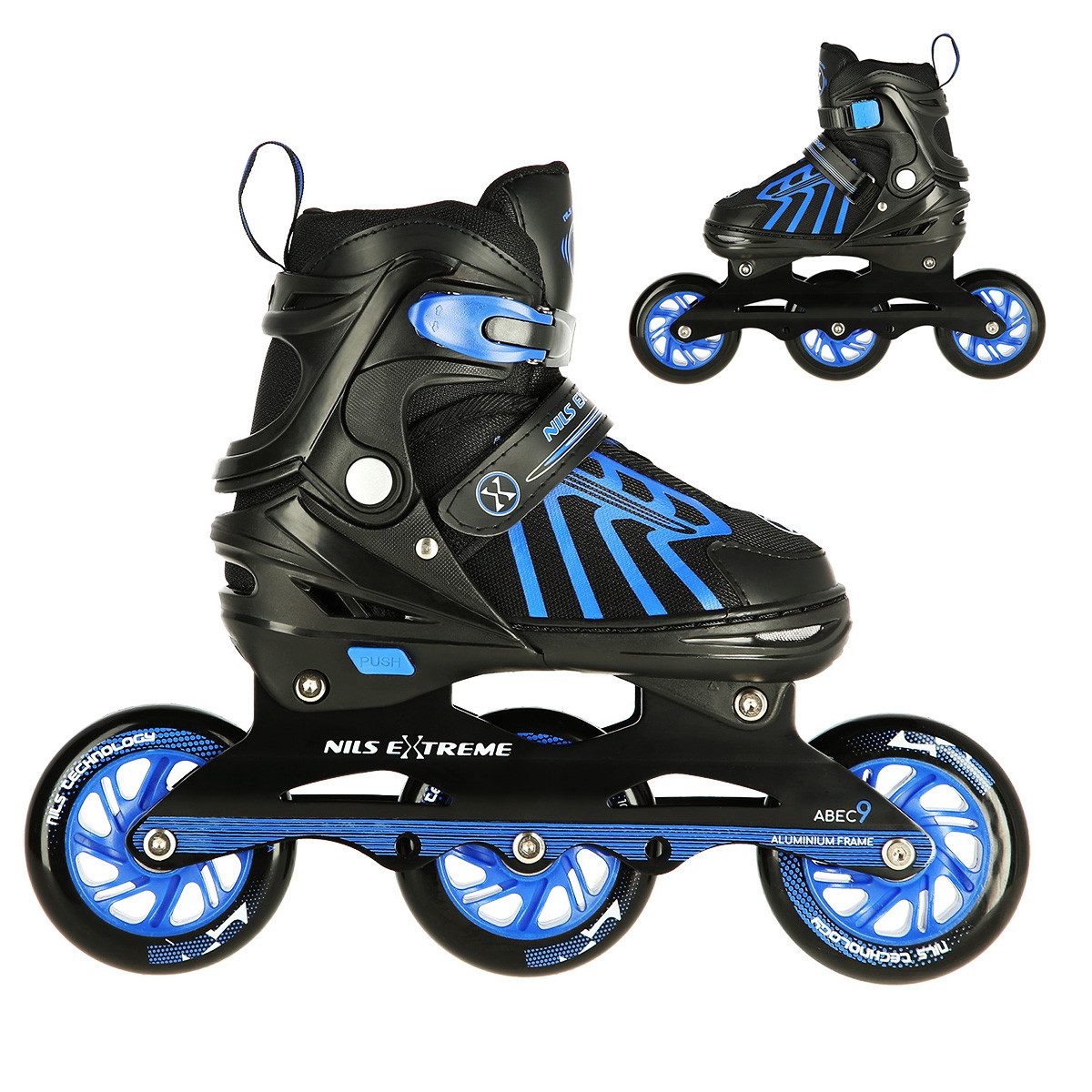 NILS EXTREME Inlineskates Inliner verstellbare Inline Skates, Größe 29-43 Speedskates, für Groß und Klein