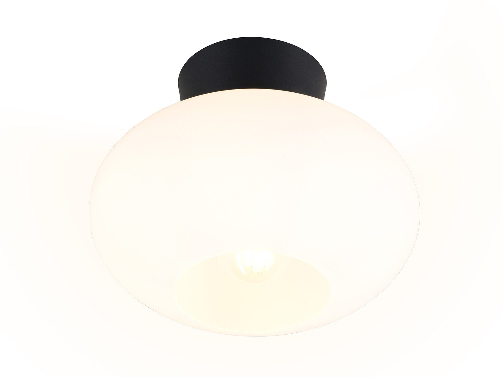 Reality Leuchten LED Deckenleuchte mit Kugel-Schirm Ø 26cm, dimmbar, LED wechselbar, Warmweiß, kleine Deckenlampe, Kugel-Lampe Decke inkl. E27 LED