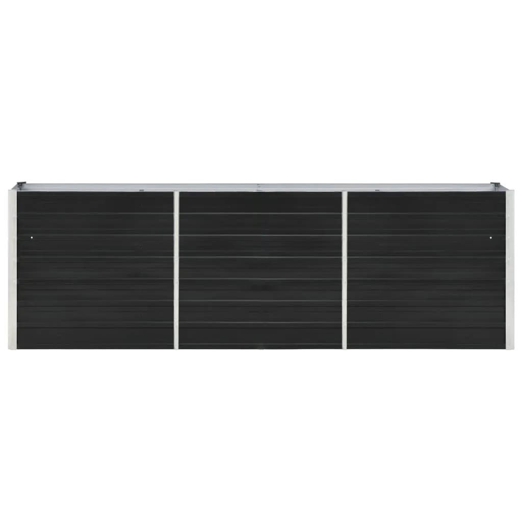 vidaXL Hochbeet, Garten-Hochbeet Verzinkter Stahl 240 x 40 x 77 cm Anthrazit