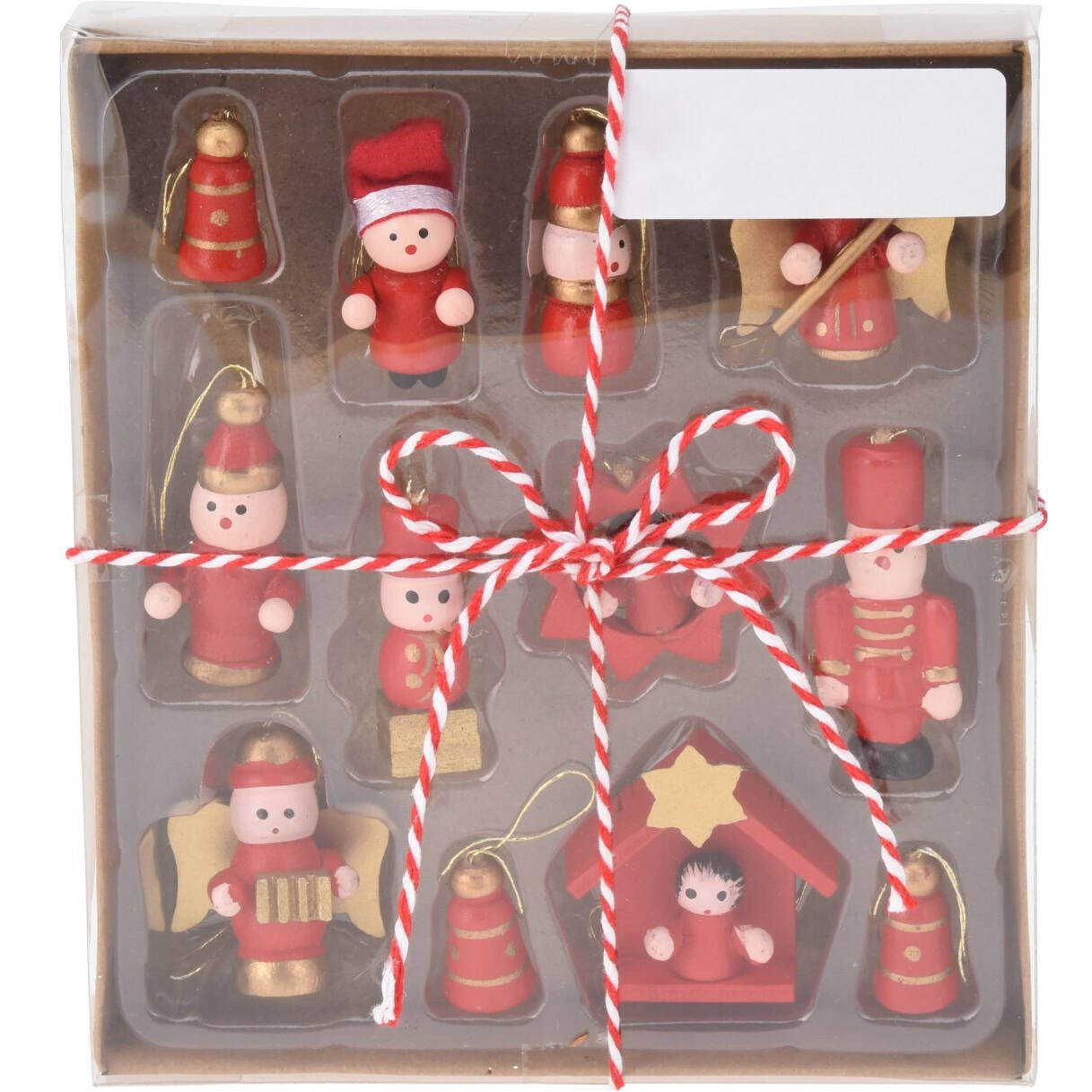 Home & styling collection Weihnachtsbaumkugel Weihnachtsbaumspielzeuge aus Holz, 12er-Set