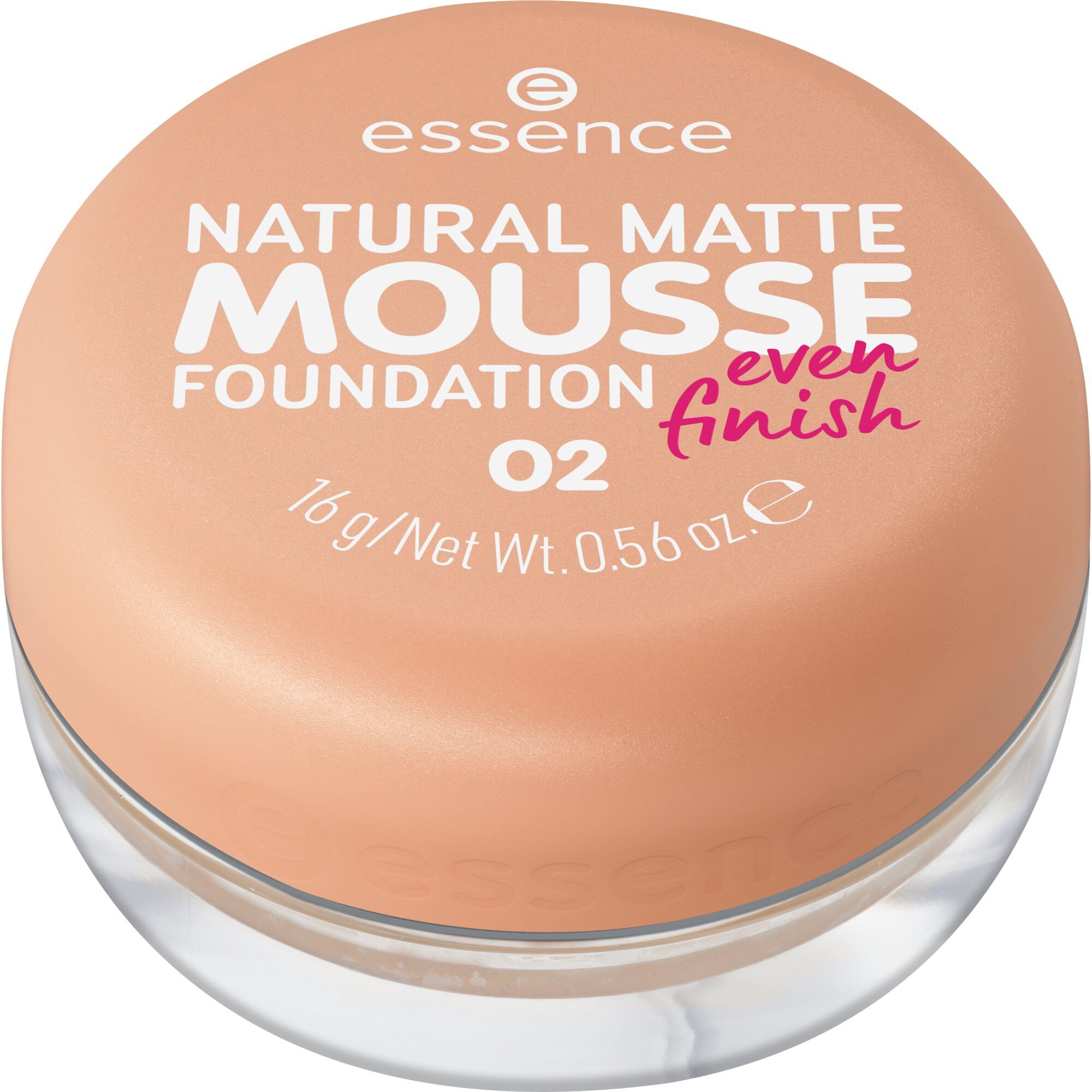 Essence Foundation NATURAL MATTE MOUSSE FOUNDATION, 3er Pack, mit Clean-Beauty-Textur
