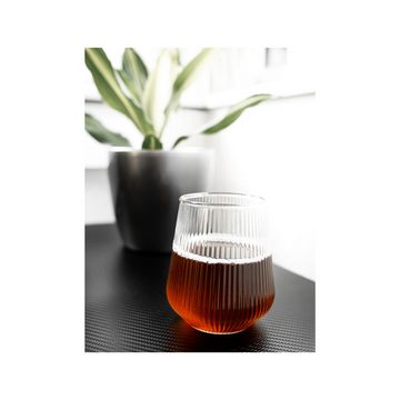 Mulex Glas Wassergläser Gläser Trinkgläser Set geriffeltt 430ml