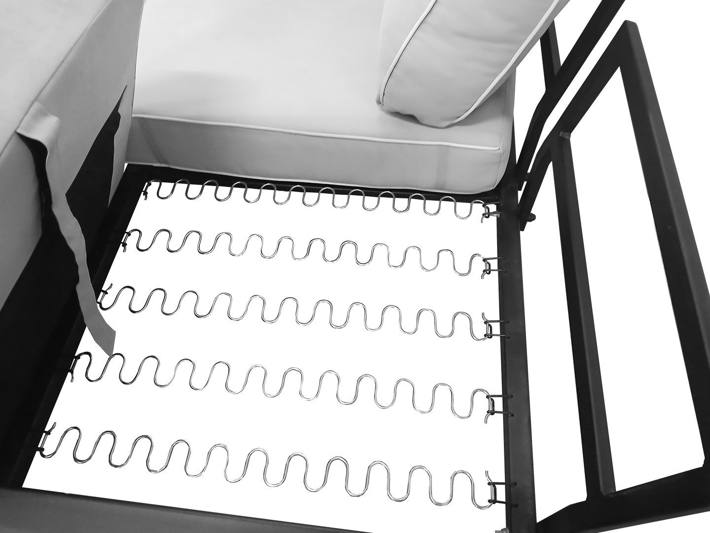 Beautysofa Gartensofa VERDINO 2R2 mit Metallrahmen, Gartenmöbel, Sitzbank, Ecksofa, Wasserdichtes Gewebe, Universalecke